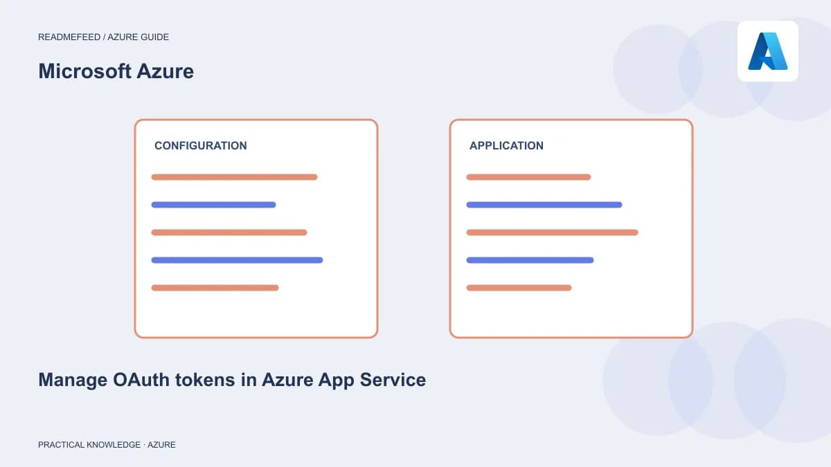 Manage OAuth tokens in Azure App Service