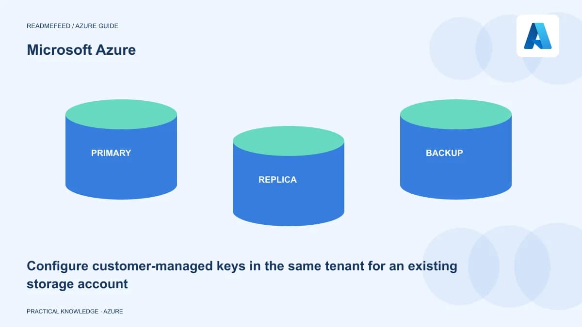 Configure customer-managed keys in the same tenant for an existing storage account