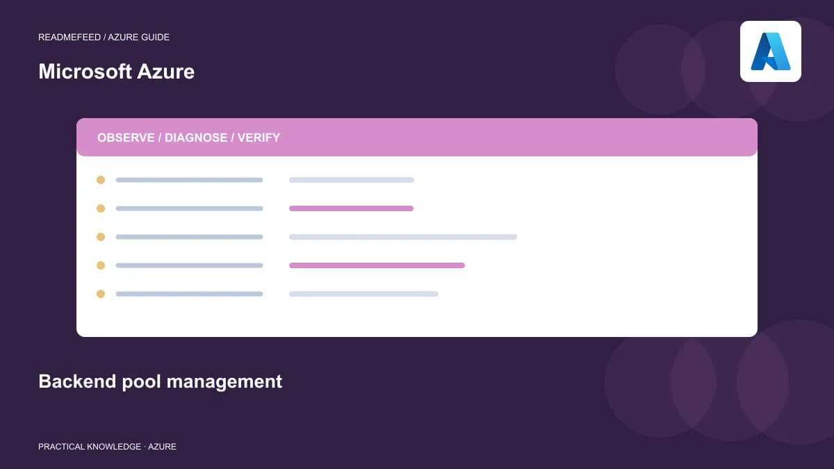 Backend pool management