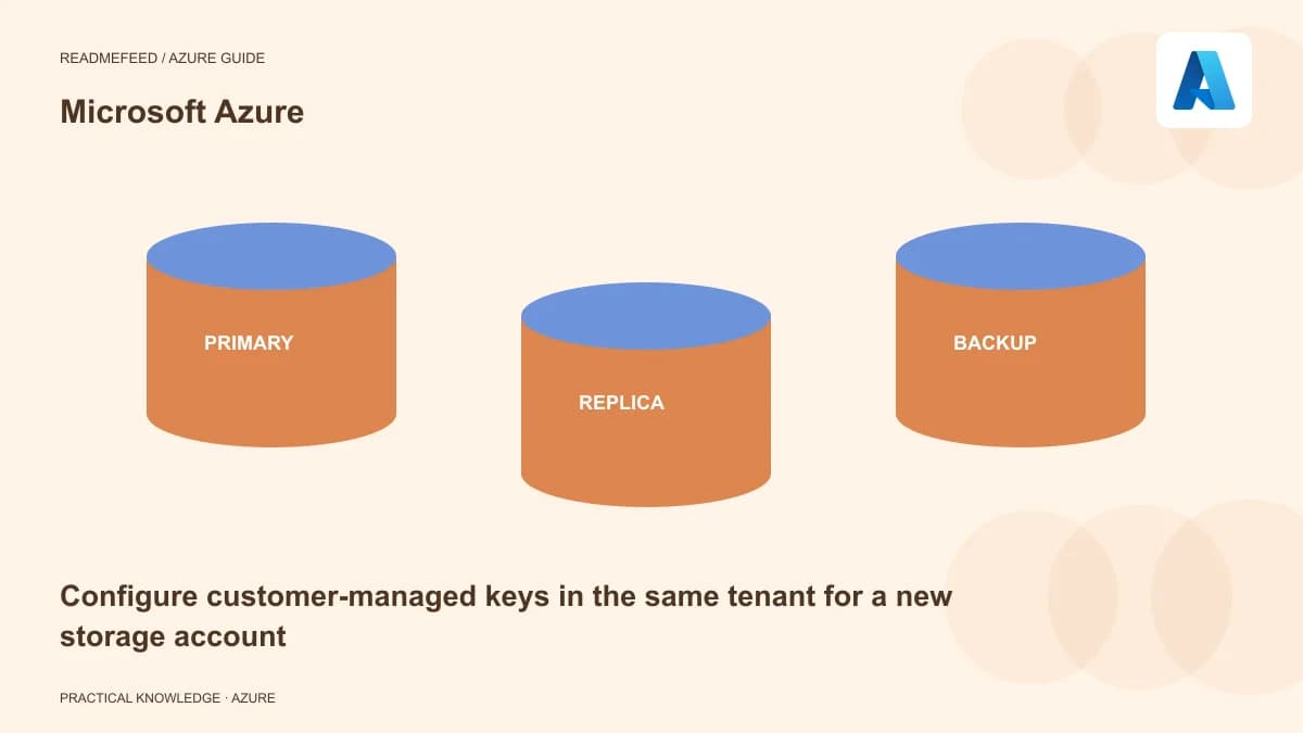 Configure customer-managed keys in the same tenant for a new storage account