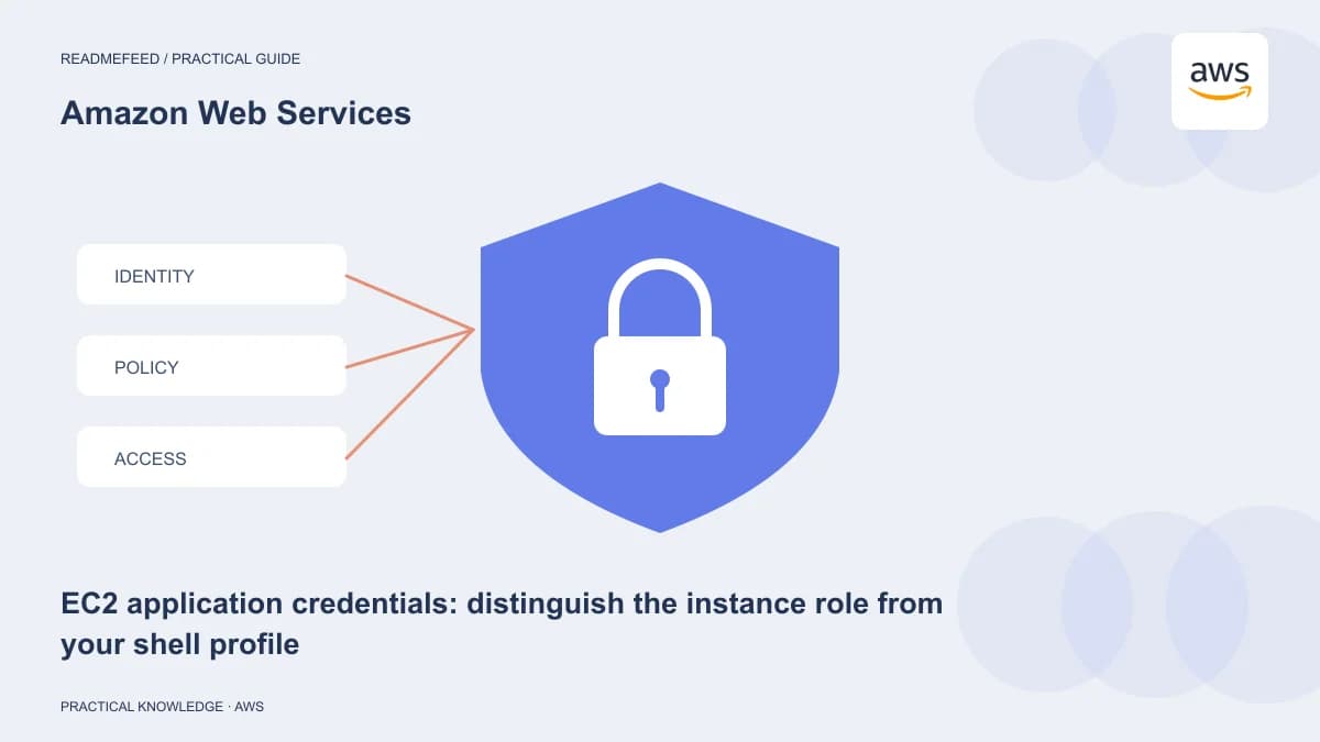 EC2 application credentials: distinguish the instance role from your shell profile