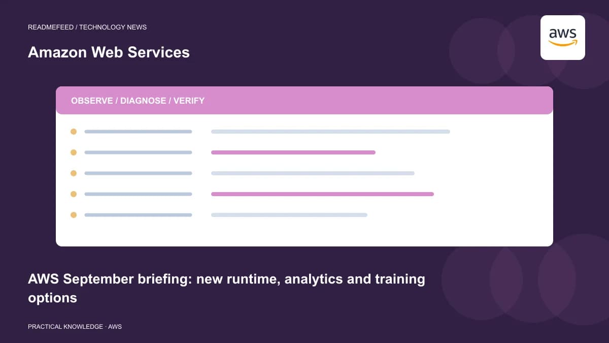 AWS September briefing: new runtime, analytics and training options