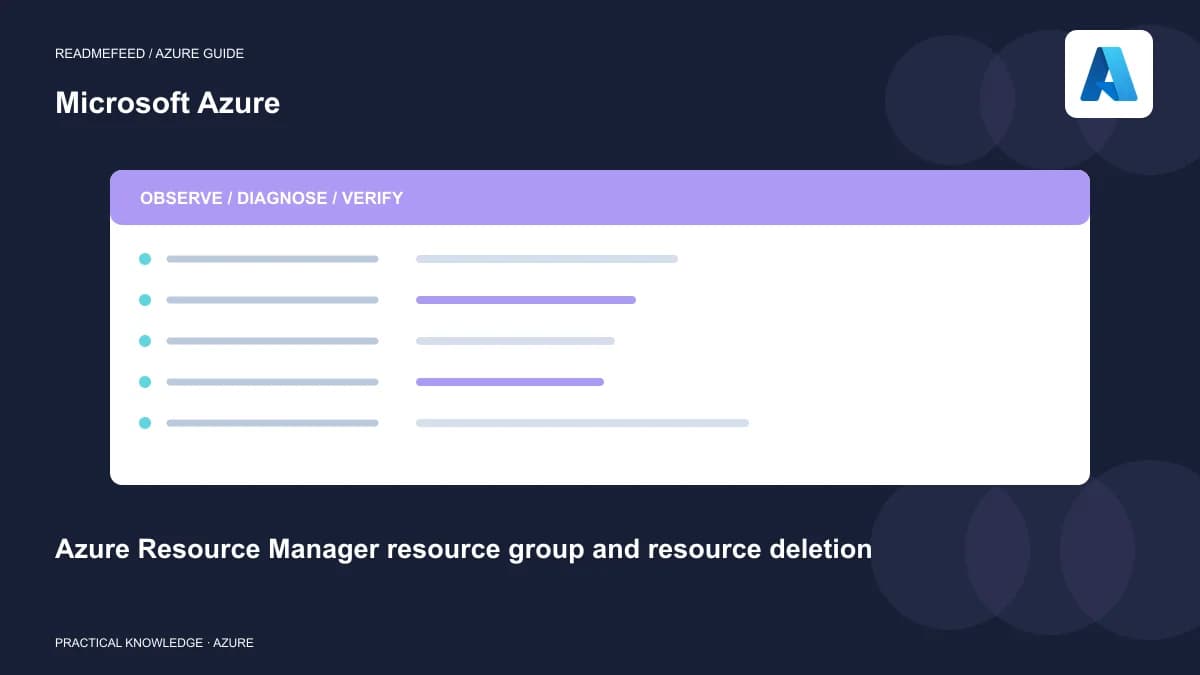 Azure Resource Manager resource group and resource deletion