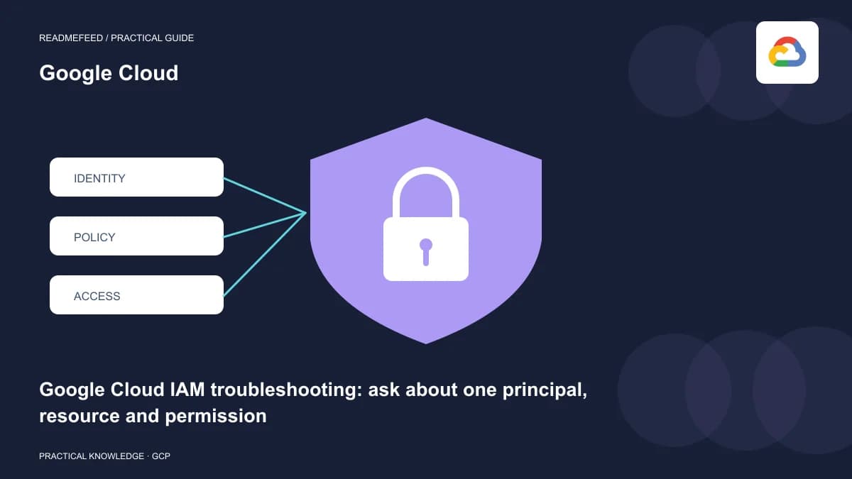 Google Cloud IAM troubleshooting: ask about one principal, resource and permission
