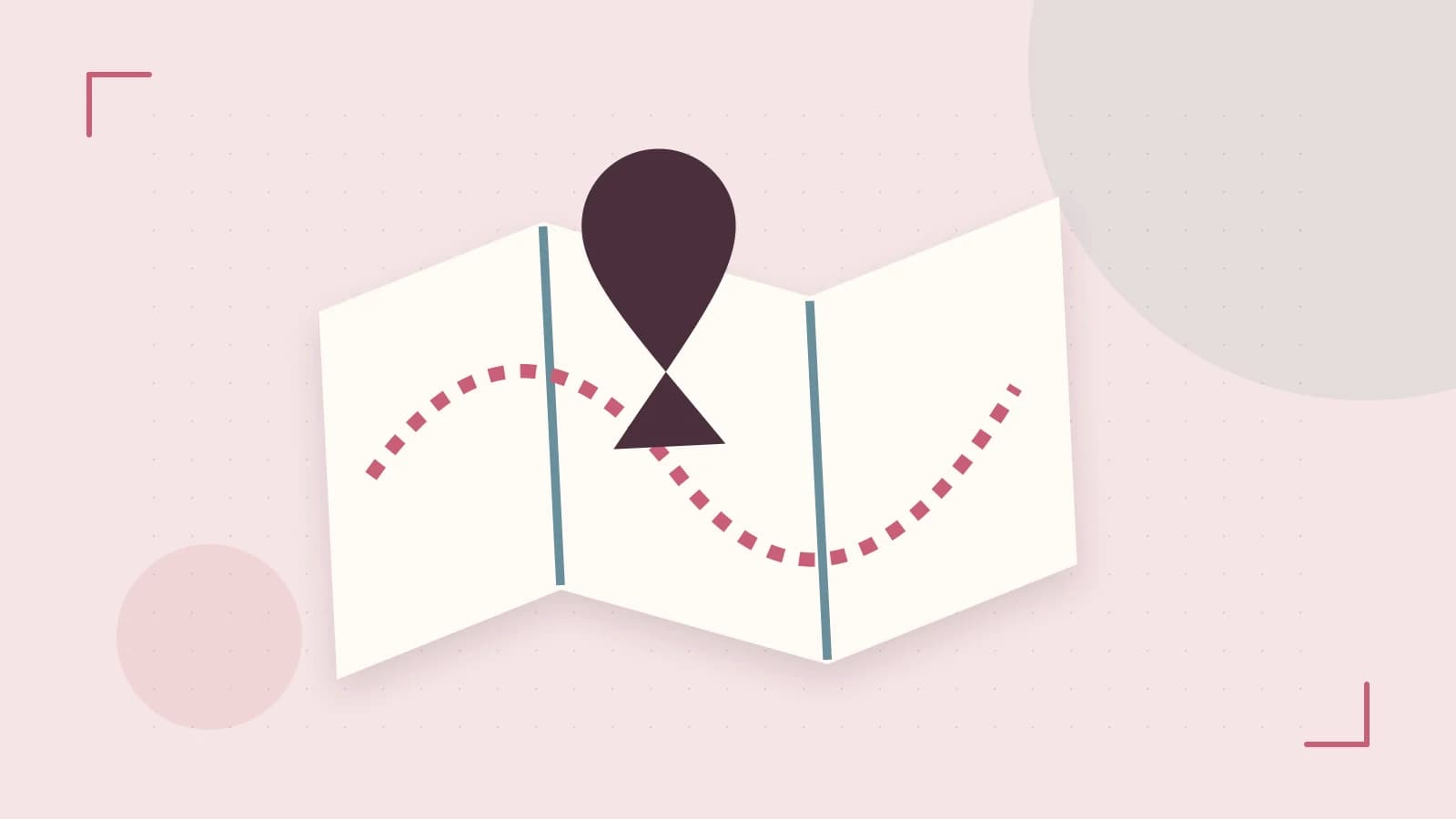 Editorial illustration of an editorial globe with meridians and layered geographic shapes