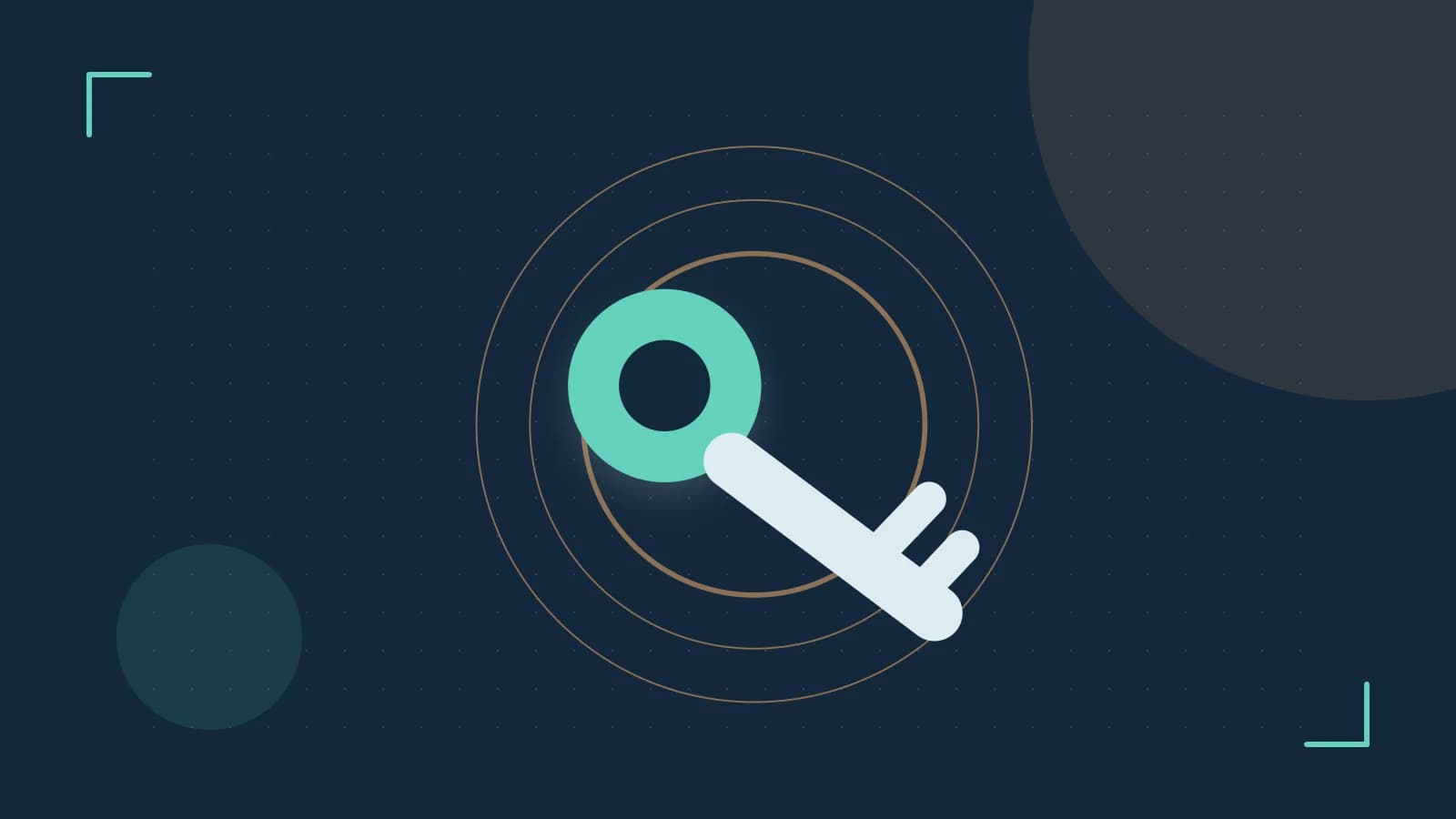 Editorial illustration of a sculpted shield, authentication key and concentric permission boundaries
