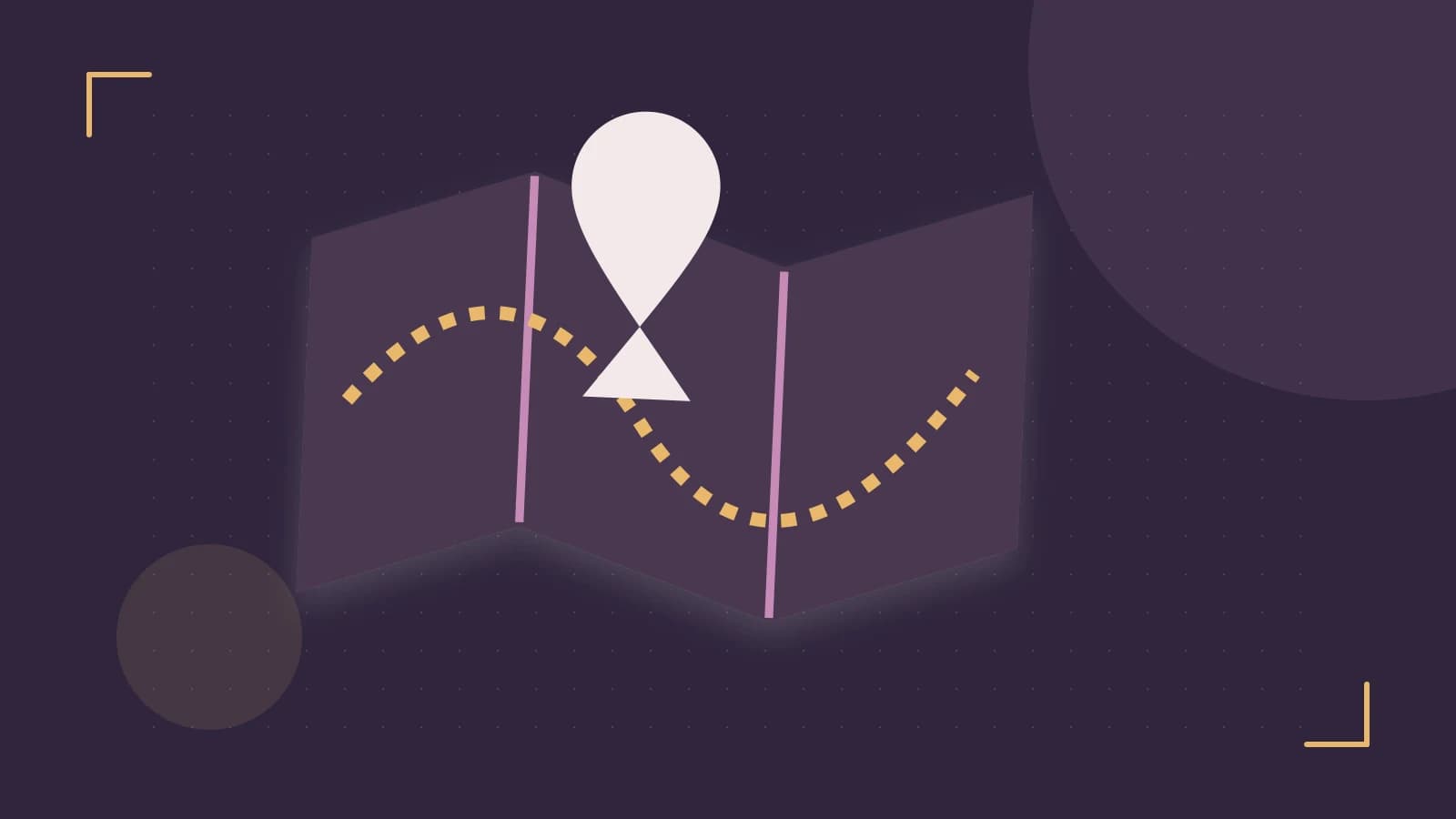 Editorial illustration of an editorial globe with meridians and layered geographic shapes