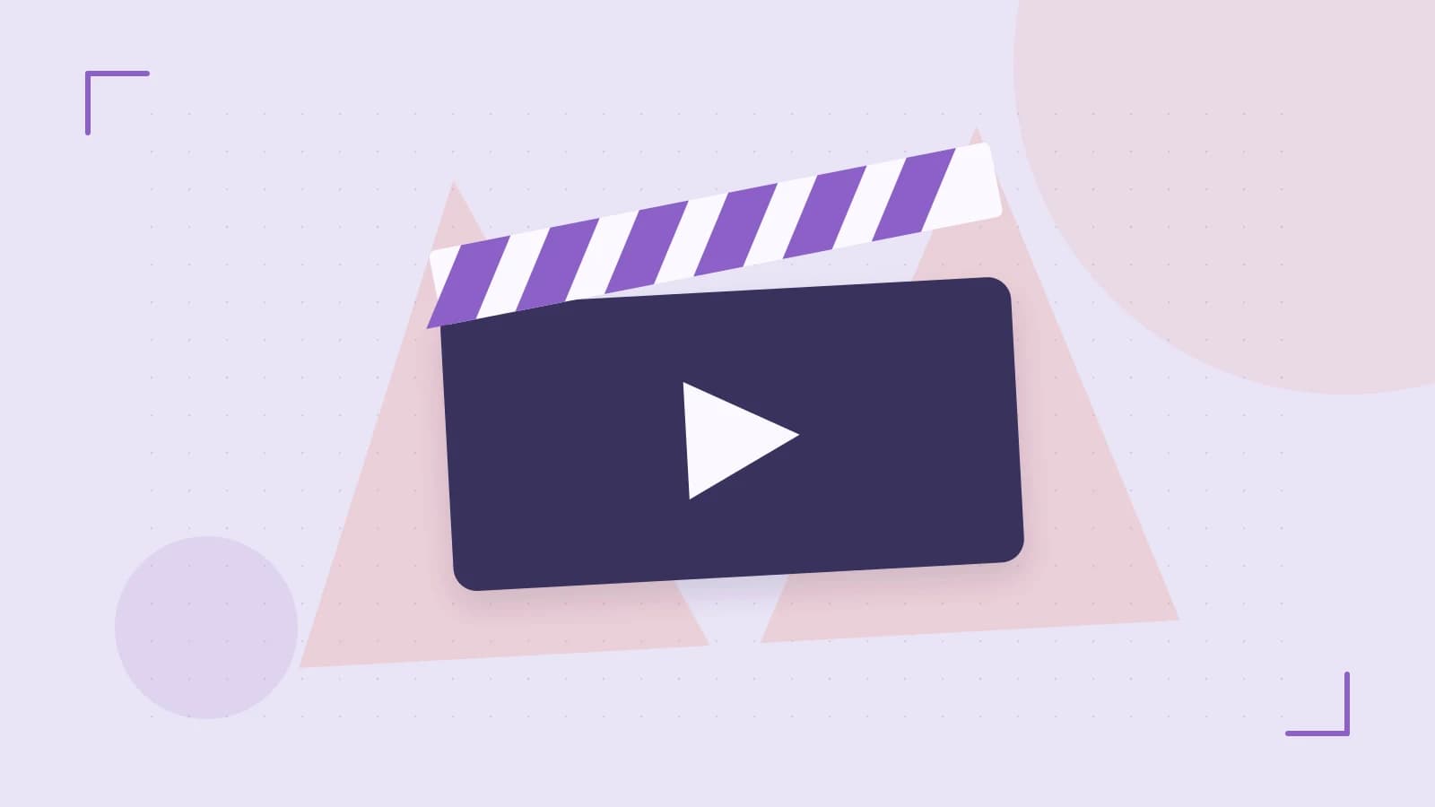 Editorial illustration of a film clapperboard, a spotlight and layered cultural artwork