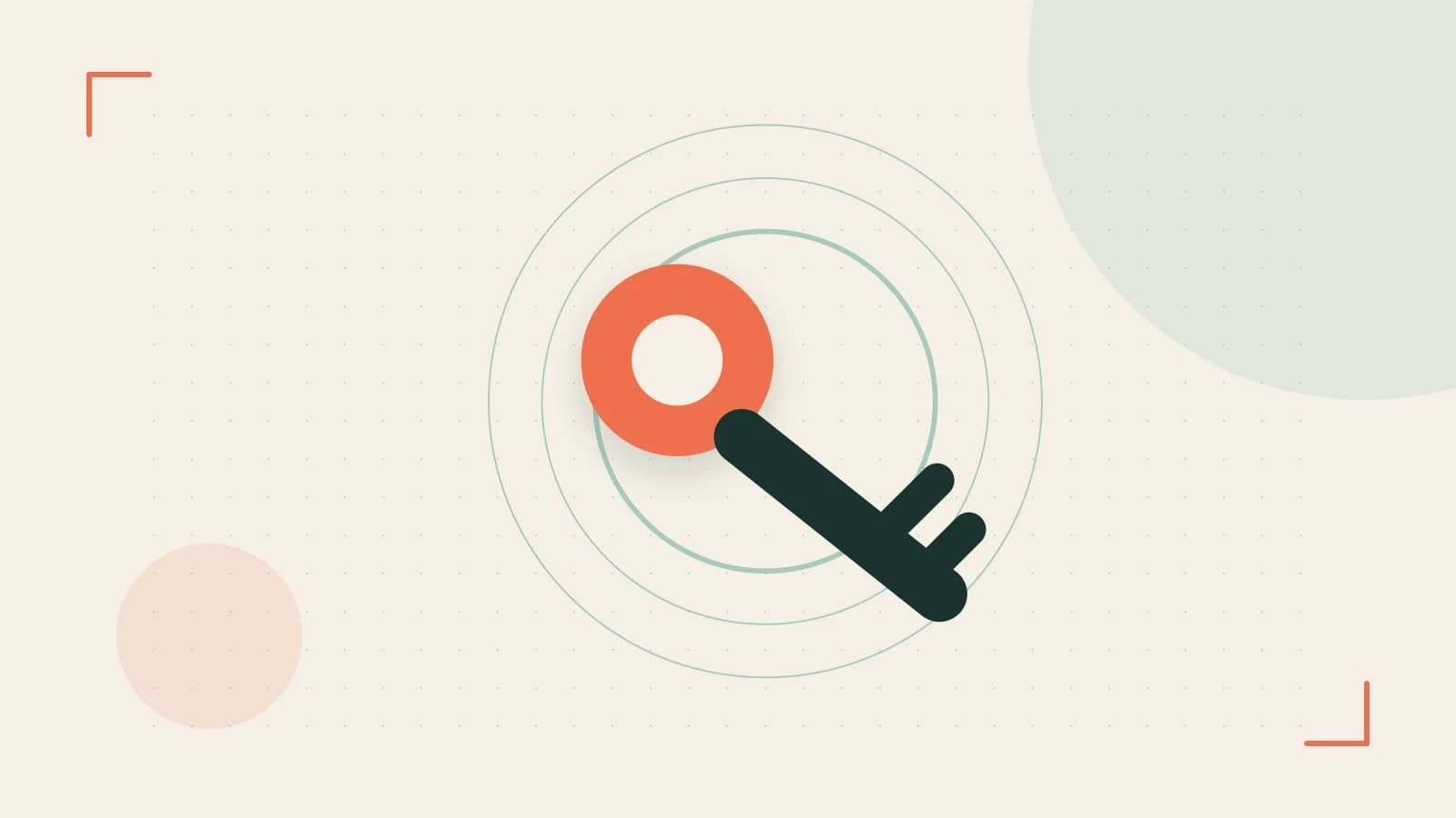 Editorial illustration of a sculpted shield, authentication key and concentric permission boundaries