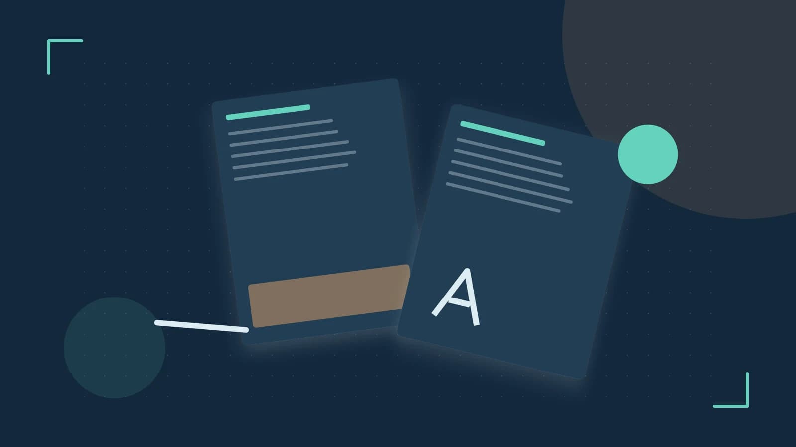 Editorial illustration of typeset pages, expressive letterform shapes and a precise editorial page grid