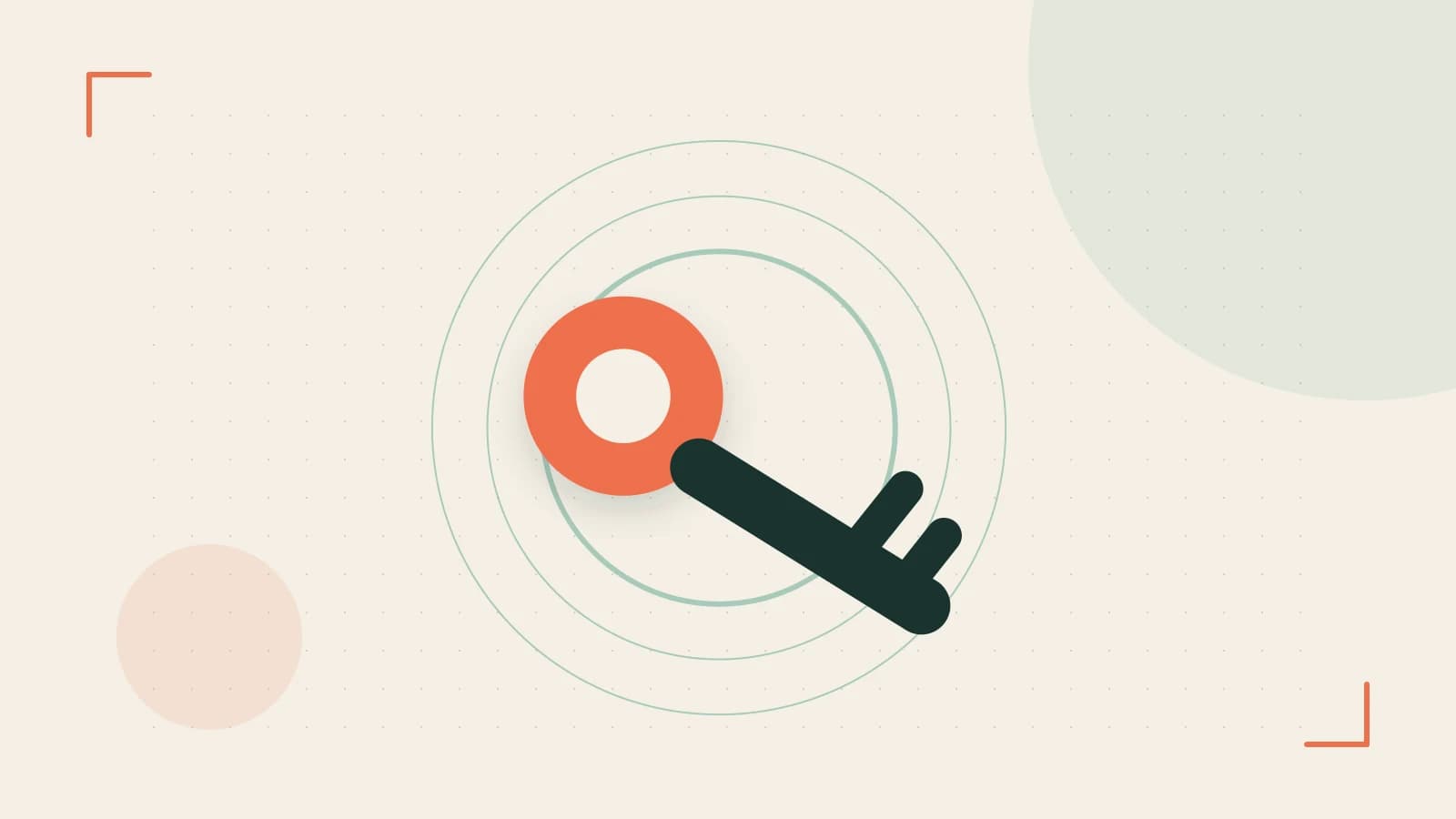 Editorial illustration of a sculpted shield, authentication key and concentric permission boundaries