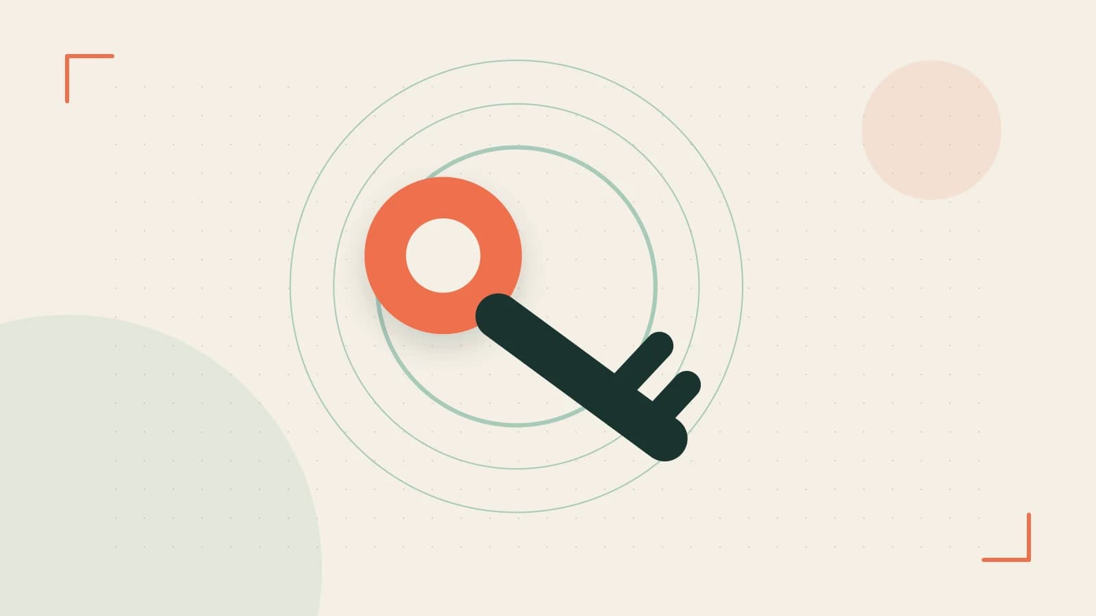 Editorial illustration of a sculpted shield, authentication key and concentric permission boundaries