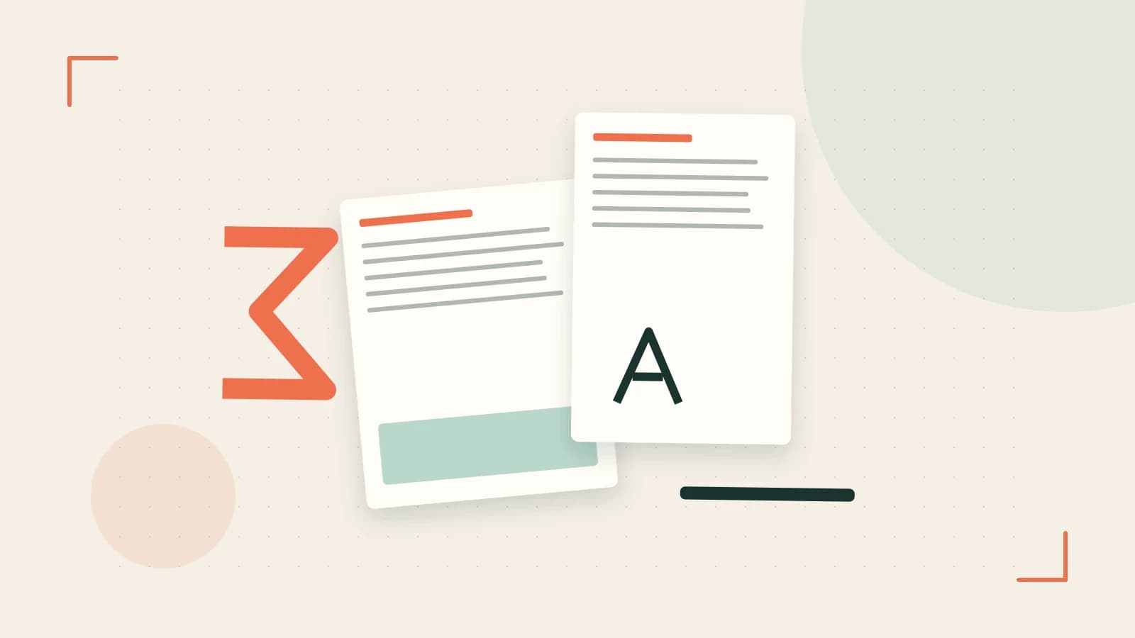 Editorial illustration of typeset pages, expressive letterform shapes and a precise editorial page grid