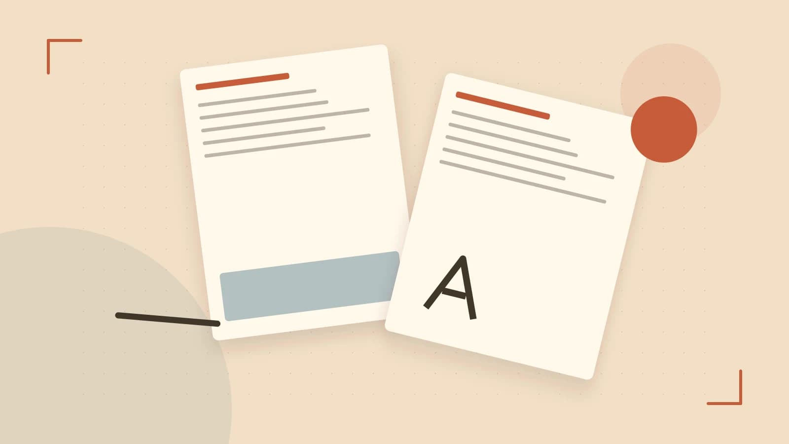 Editorial illustration of typeset pages, expressive letterform shapes and a precise editorial page grid