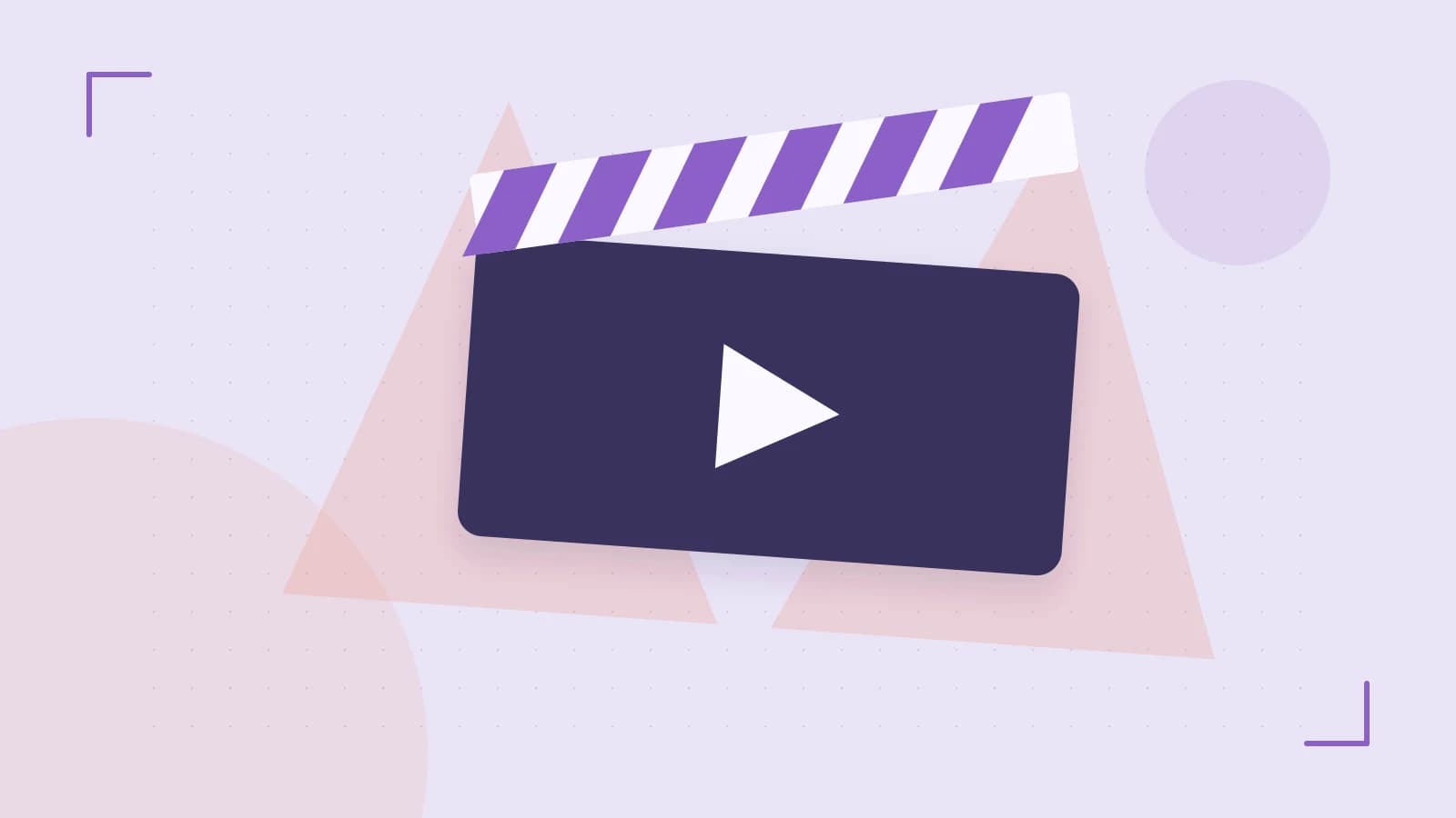 Editorial illustration of a film clapperboard, a spotlight and layered cultural artwork