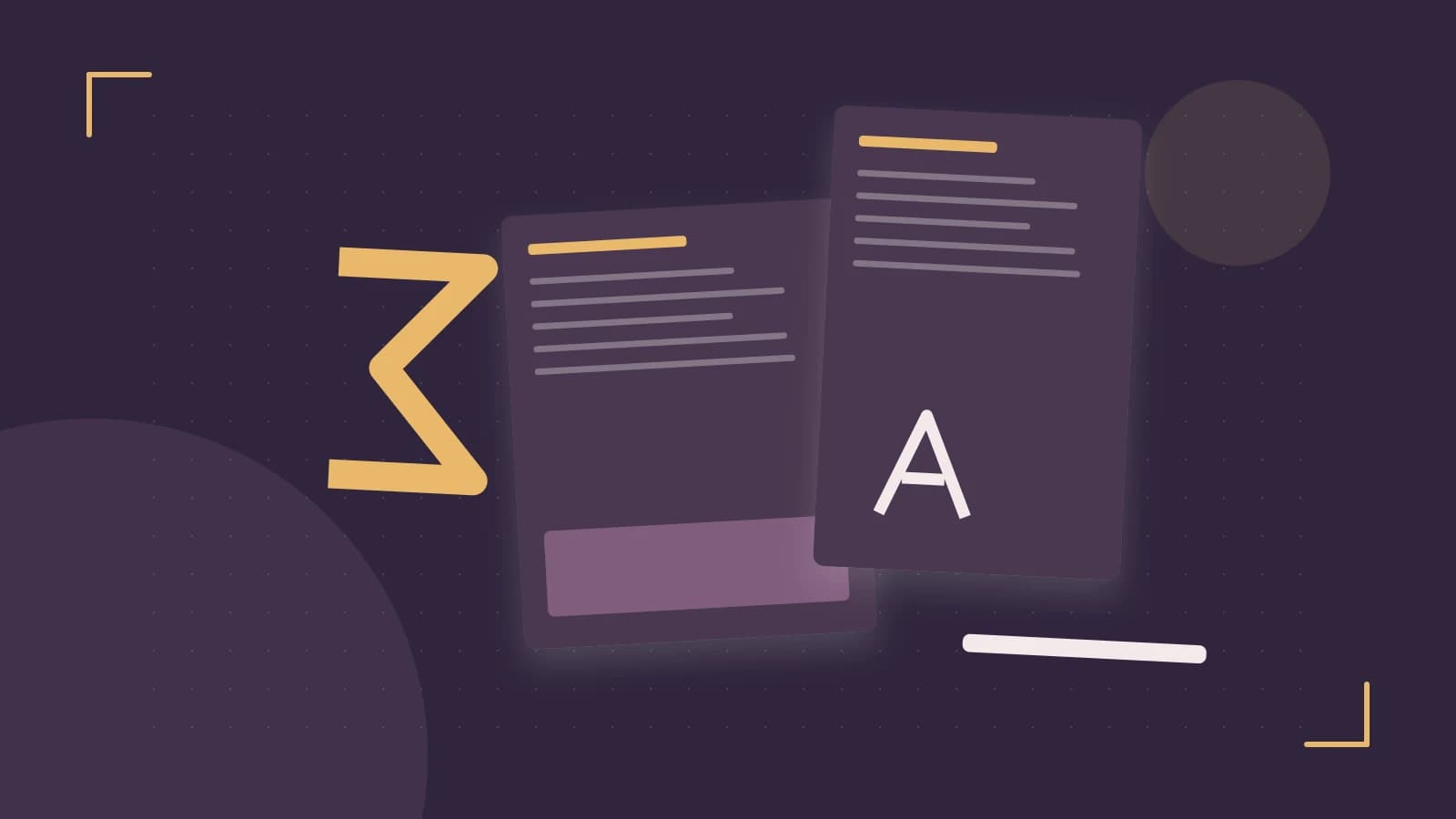 Editorial illustration of typeset pages, expressive letterform shapes and a precise editorial page grid