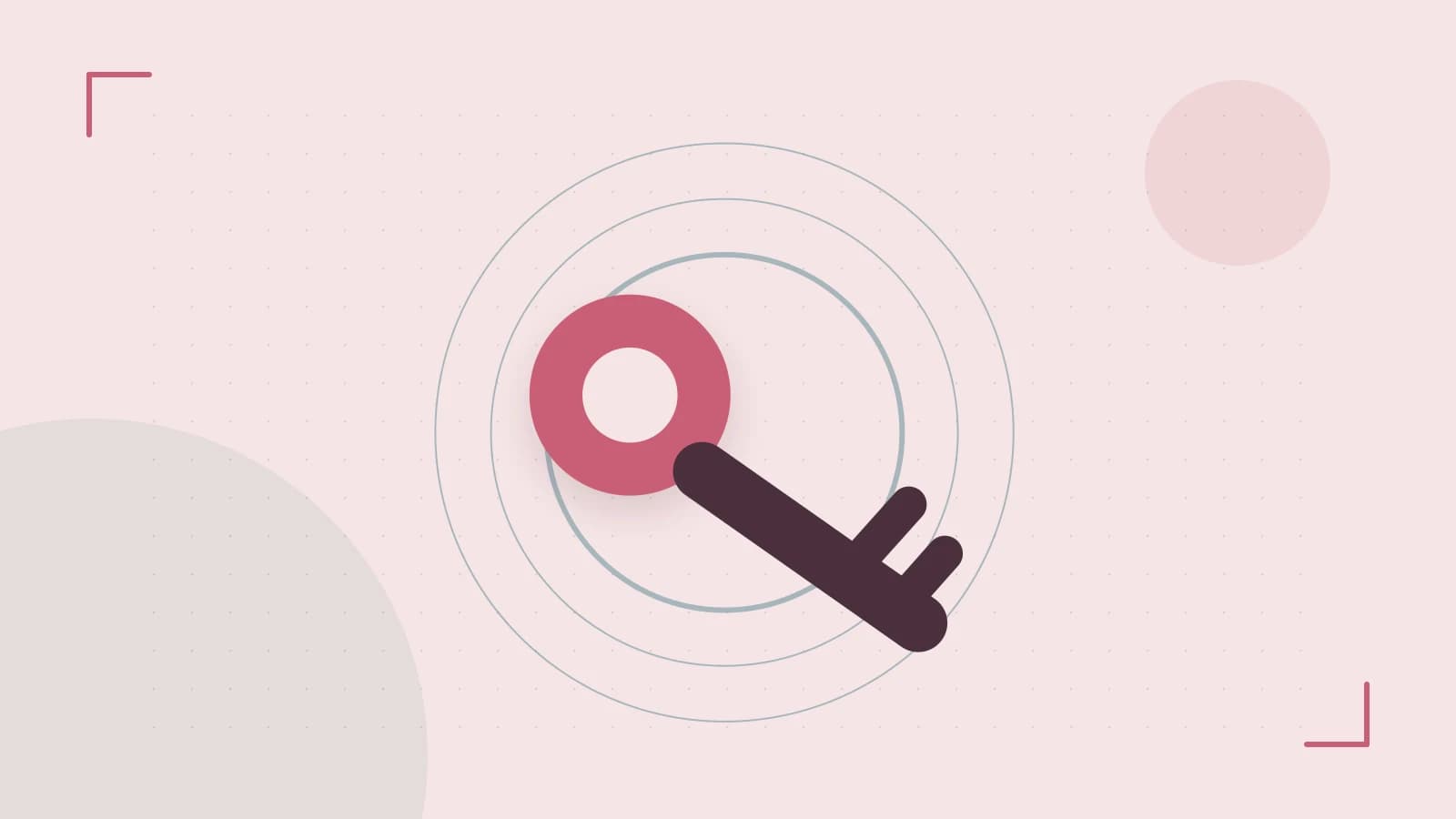 Editorial illustration of a sculpted shield, authentication key and concentric permission boundaries