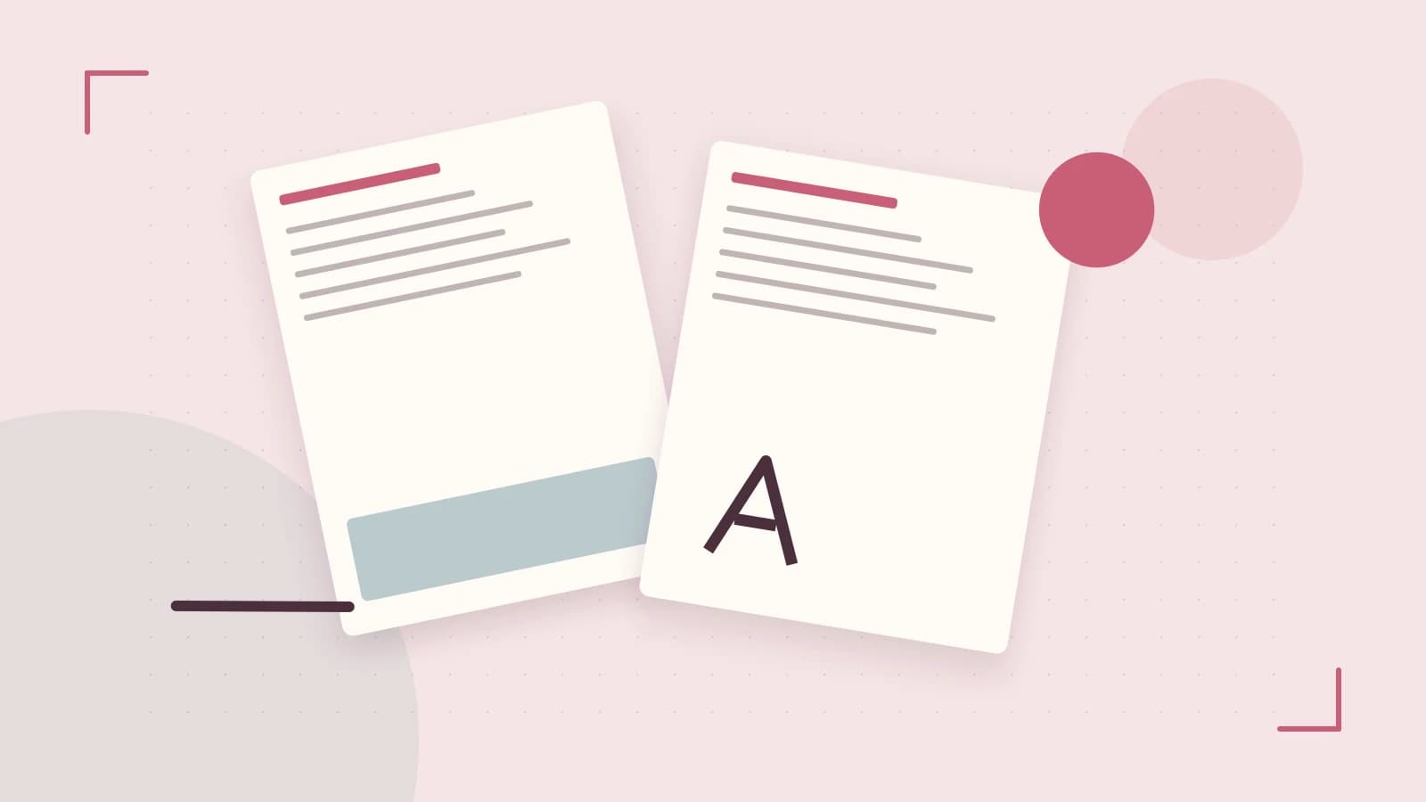 Editorial illustration of typeset pages, expressive letterform shapes and a precise editorial page grid