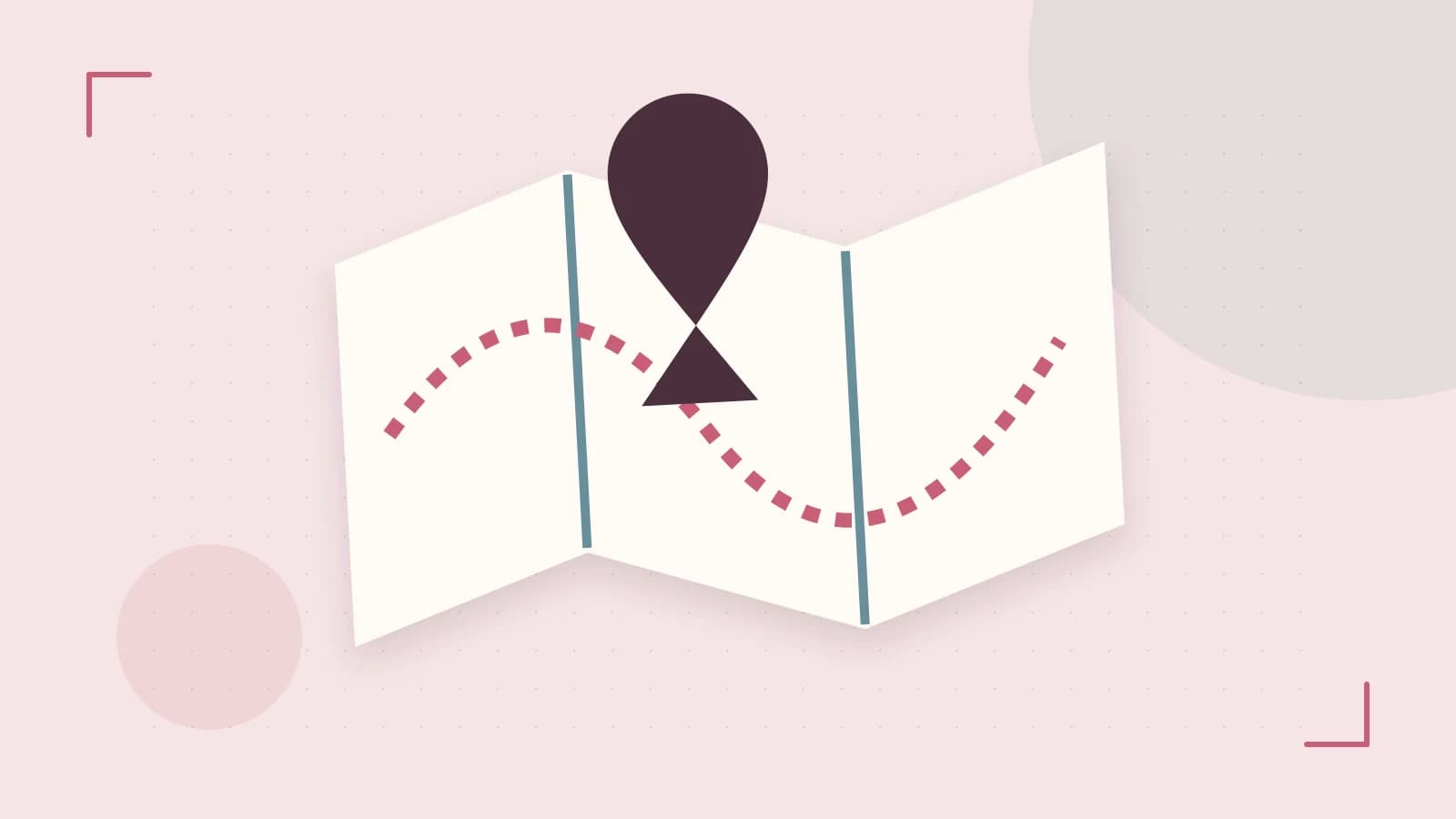 Editorial illustration of an editorial globe with meridians and layered geographic shapes