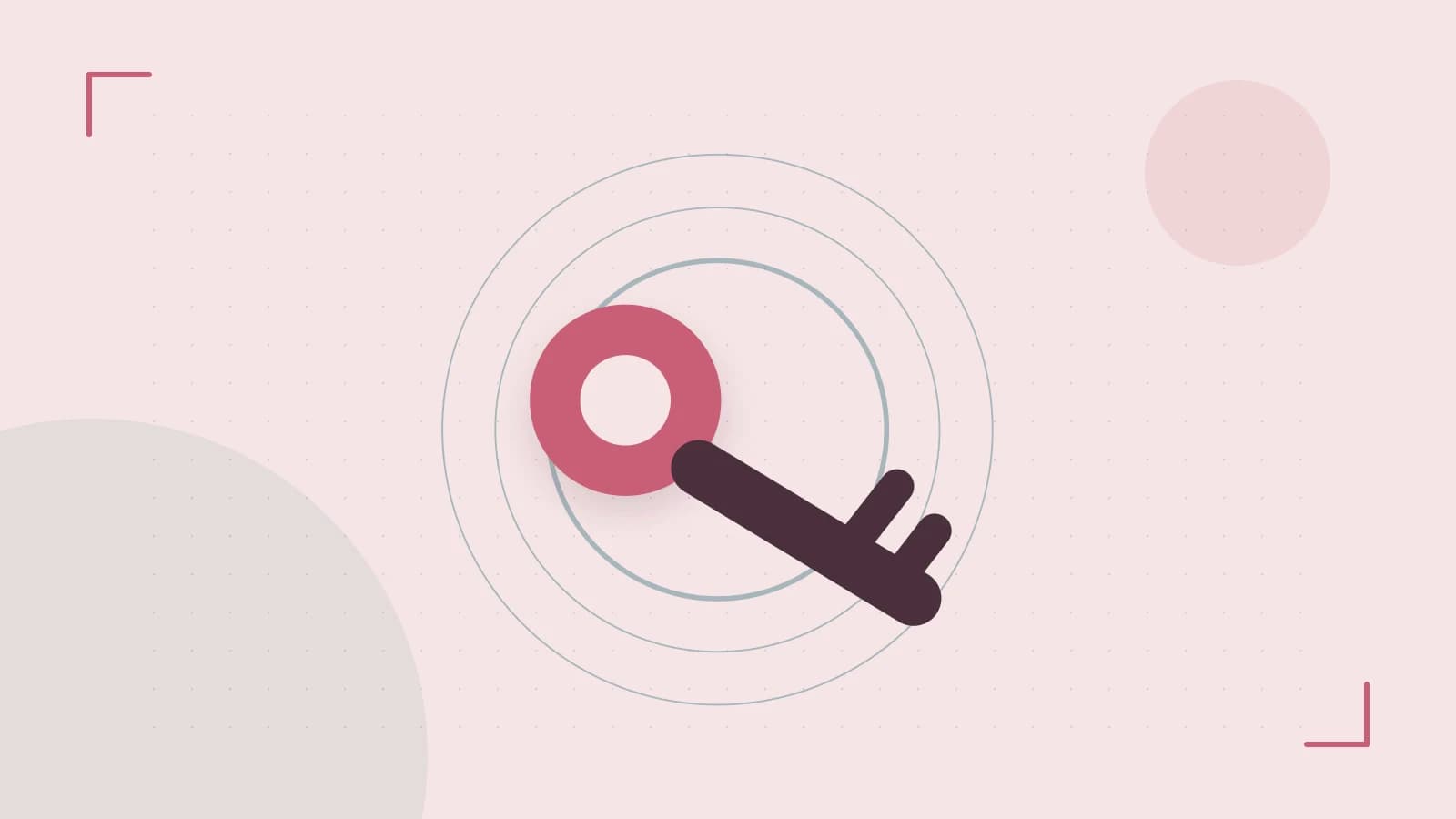 Editorial illustration of a sculpted shield, authentication key and concentric permission boundaries