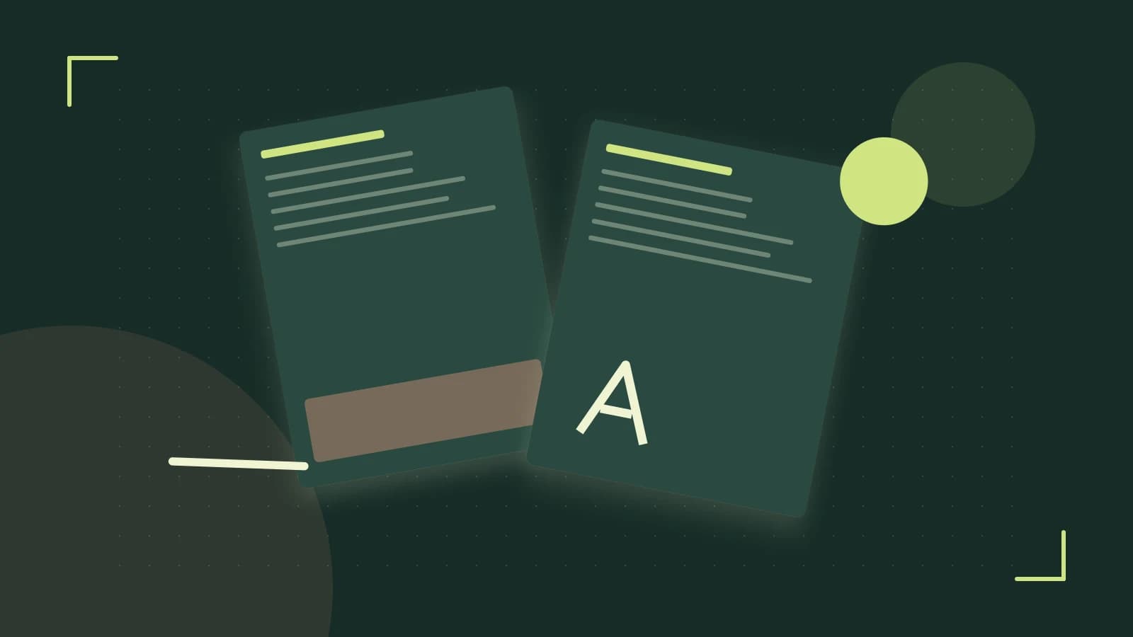 Editorial illustration of typeset pages, expressive letterform shapes and a precise editorial page grid