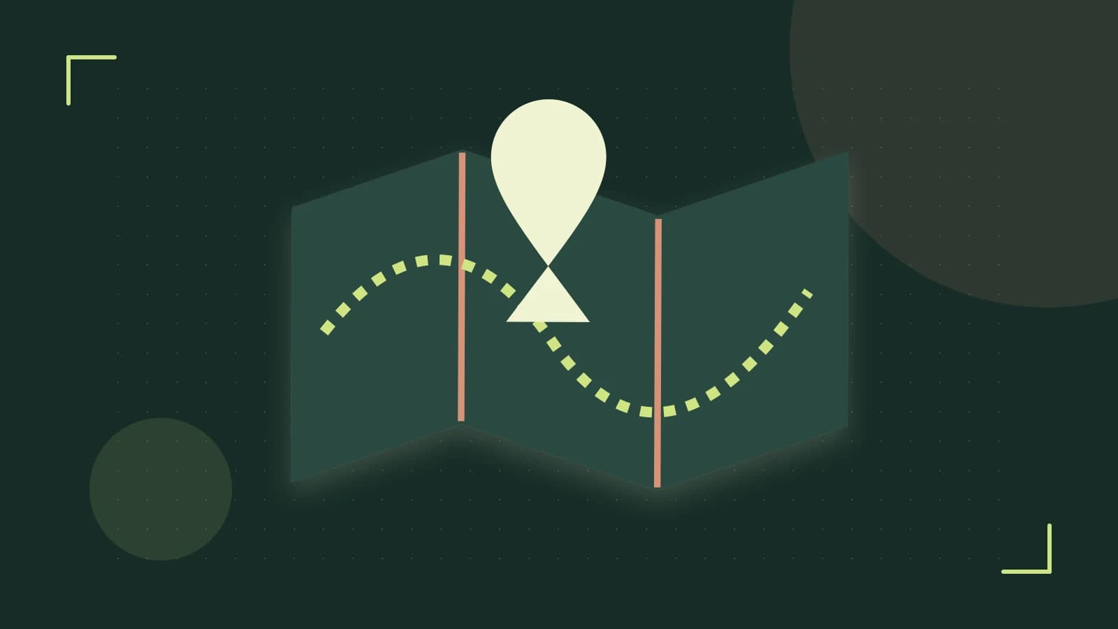 Editorial illustration of an editorial globe with meridians and layered geographic shapes