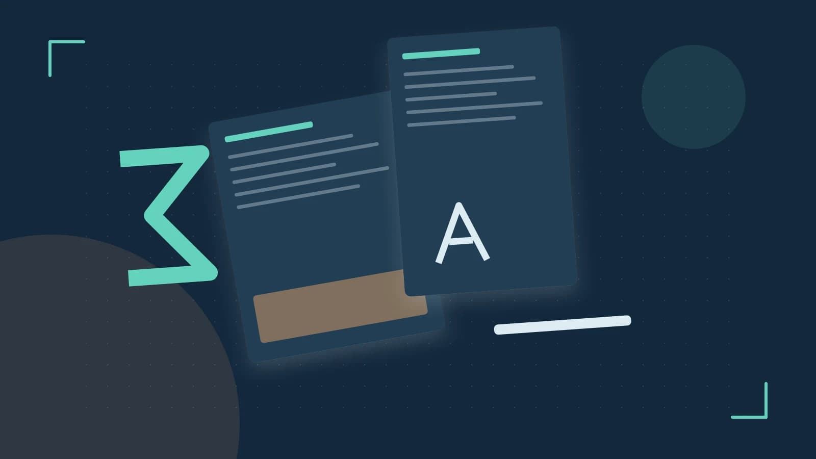 Editorial illustration of typeset pages, expressive letterform shapes and a precise editorial page grid