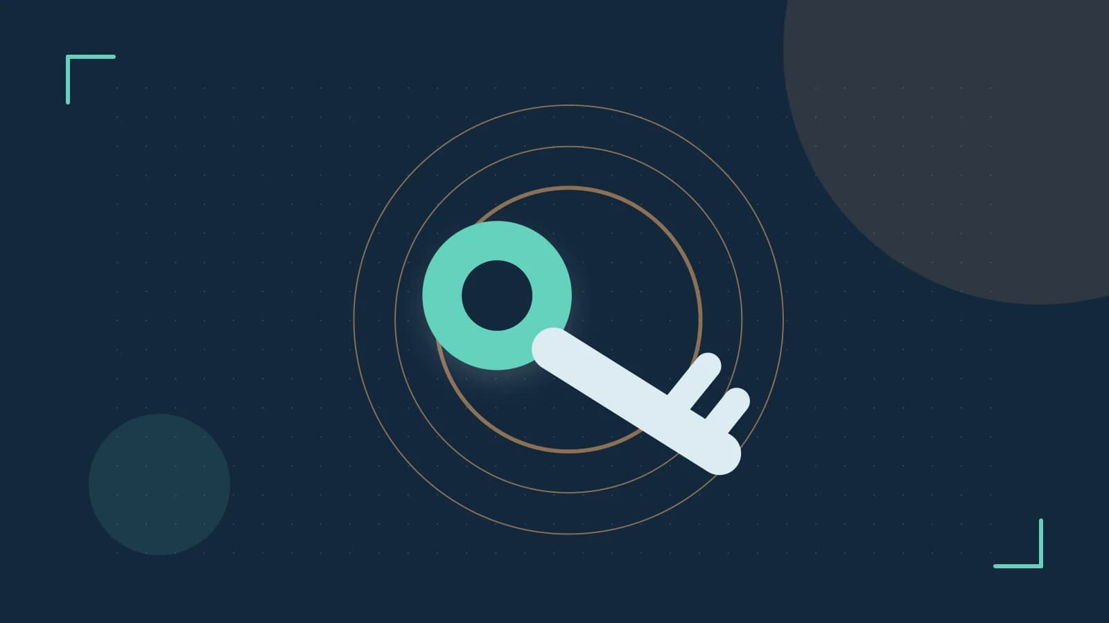 Editorial illustration of a sculpted shield, authentication key and concentric permission boundaries