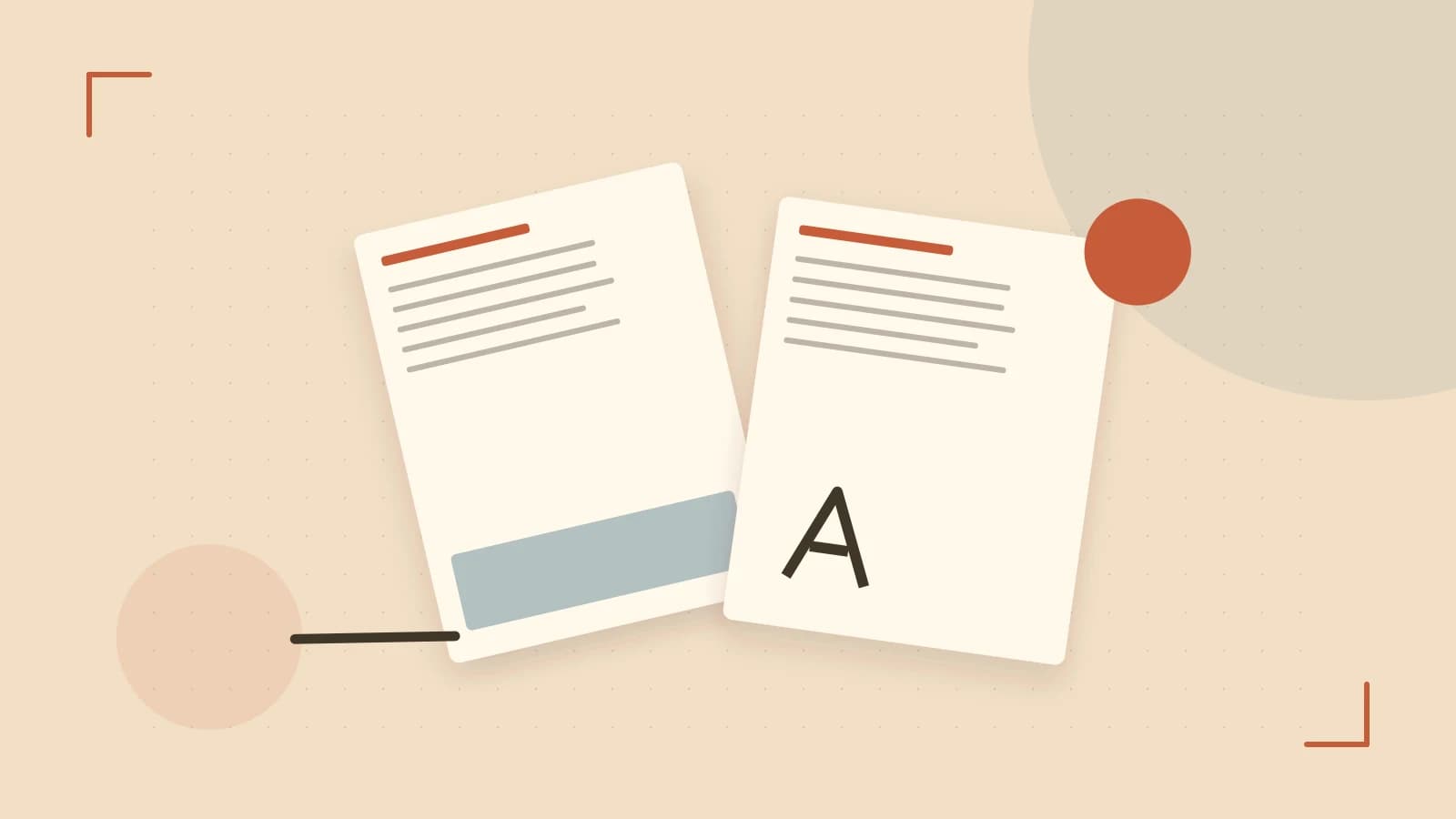 Editorial illustration of typeset pages, expressive letterform shapes and a precise editorial page grid