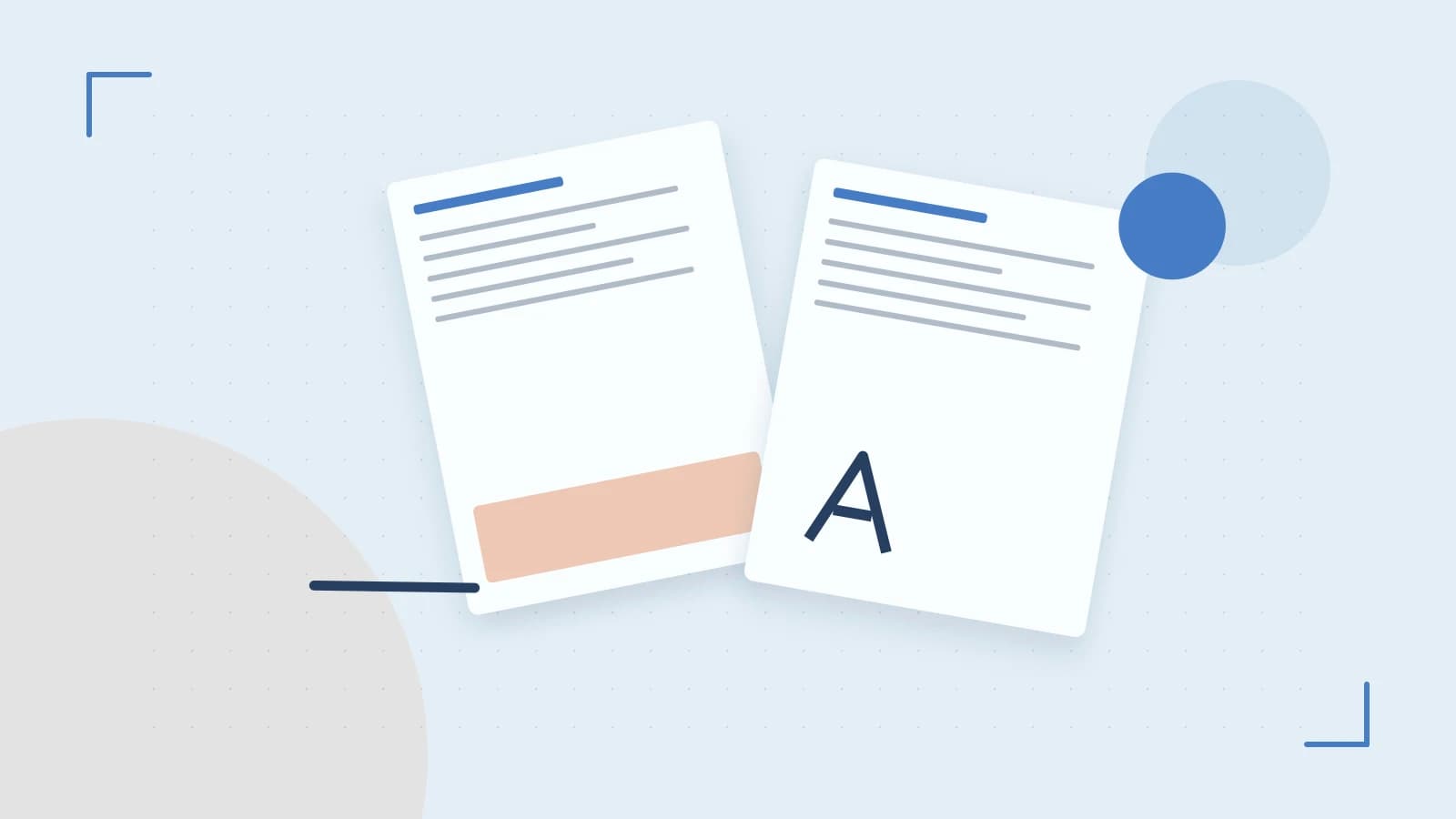 Editorial illustration of typeset pages, expressive letterform shapes and a precise editorial page grid