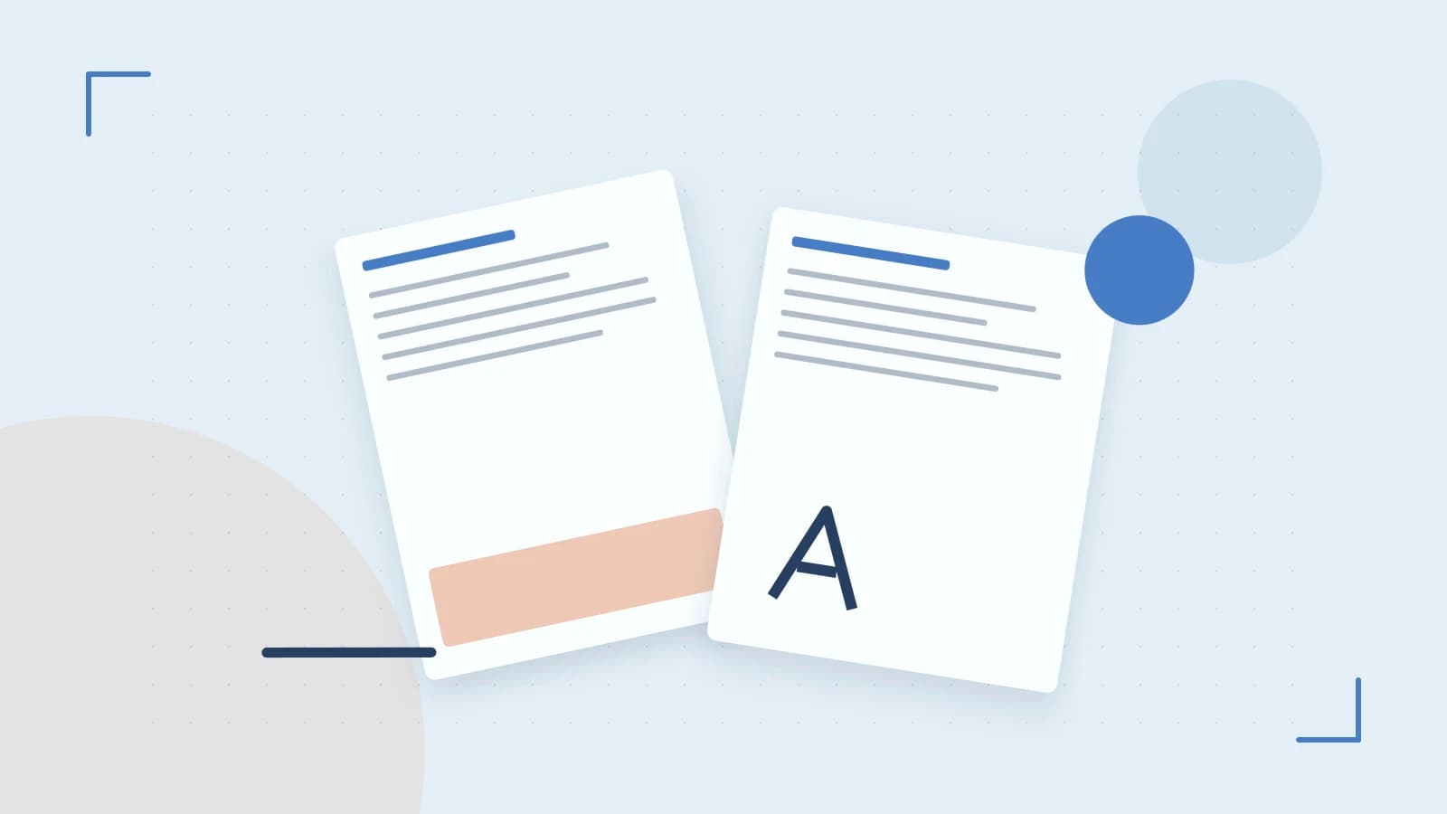 Editorial illustration of typeset pages, expressive letterform shapes and a precise editorial page grid