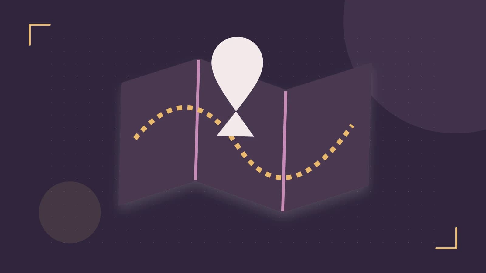 Editorial illustration of an editorial globe with meridians and layered geographic shapes