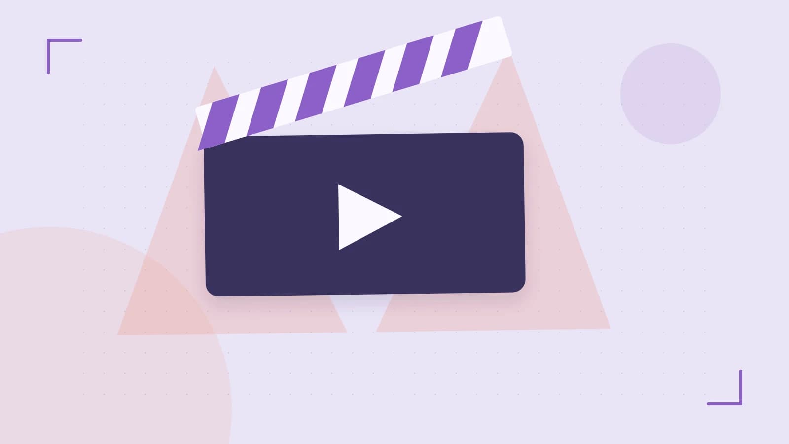 Editorial illustration of a film clapperboard, a spotlight and layered cultural artwork