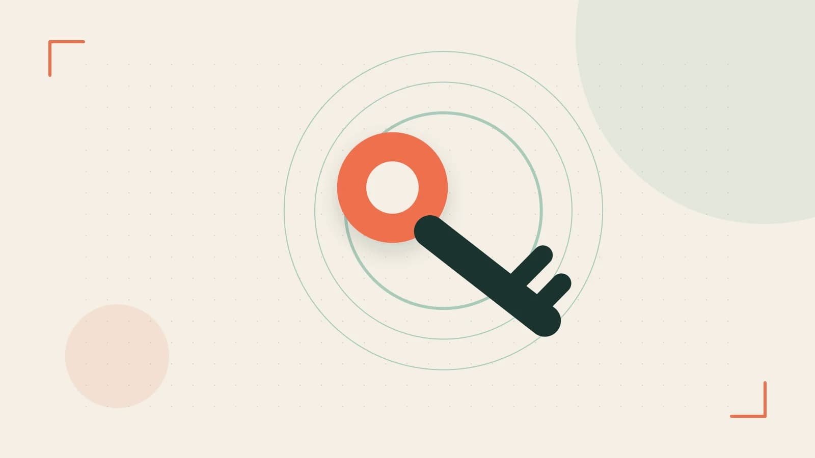 Editorial illustration of a sculpted shield, authentication key and concentric permission boundaries