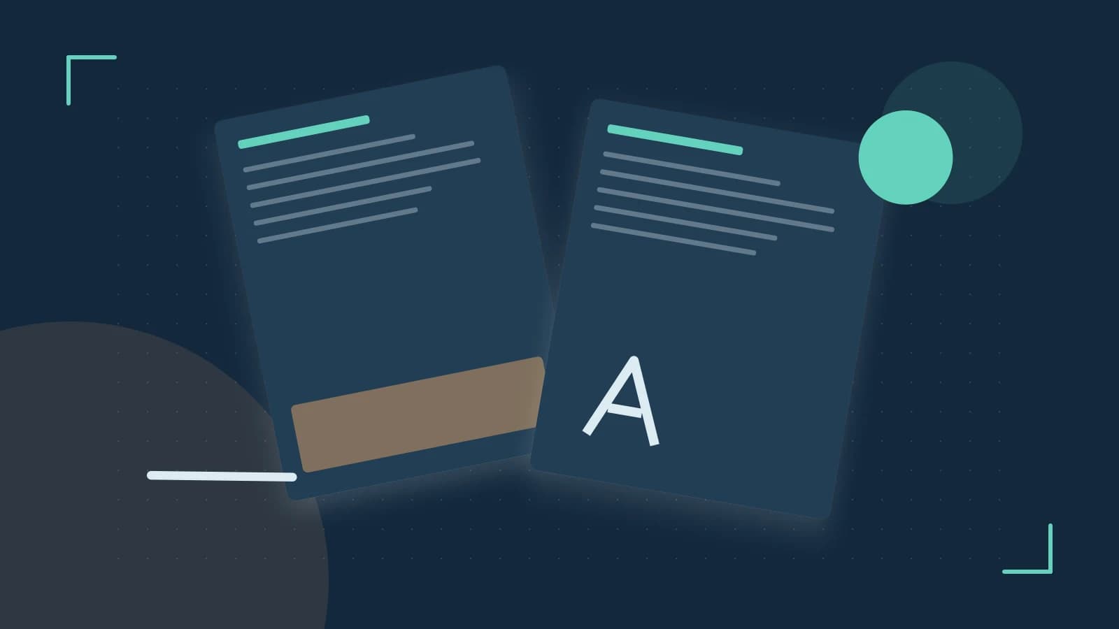 Editorial illustration of typeset pages, expressive letterform shapes and a precise editorial page grid