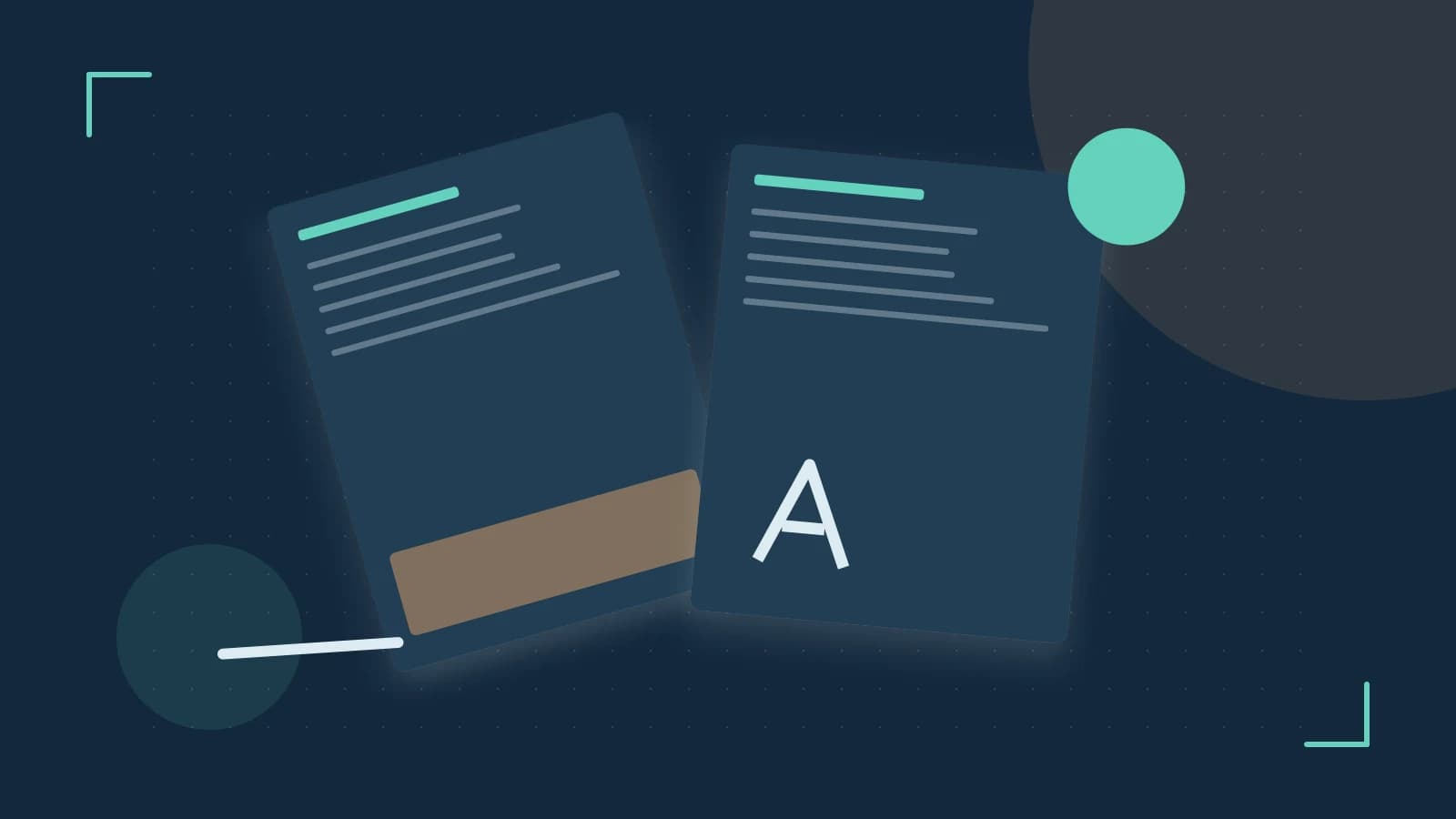 Editorial illustration of typeset pages, expressive letterform shapes and a precise editorial page grid