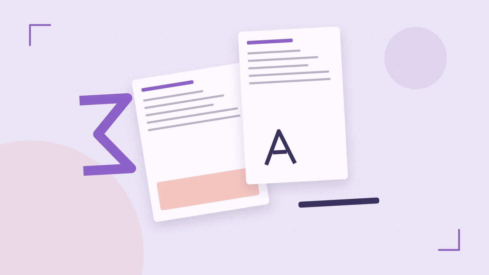 Editorial illustration of typeset pages, expressive letterform shapes and a precise editorial page grid
