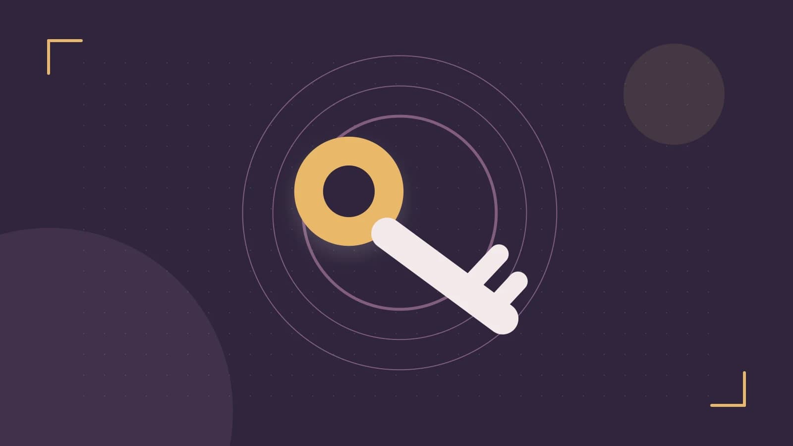 Editorial illustration of a sculpted shield, authentication key and concentric permission boundaries