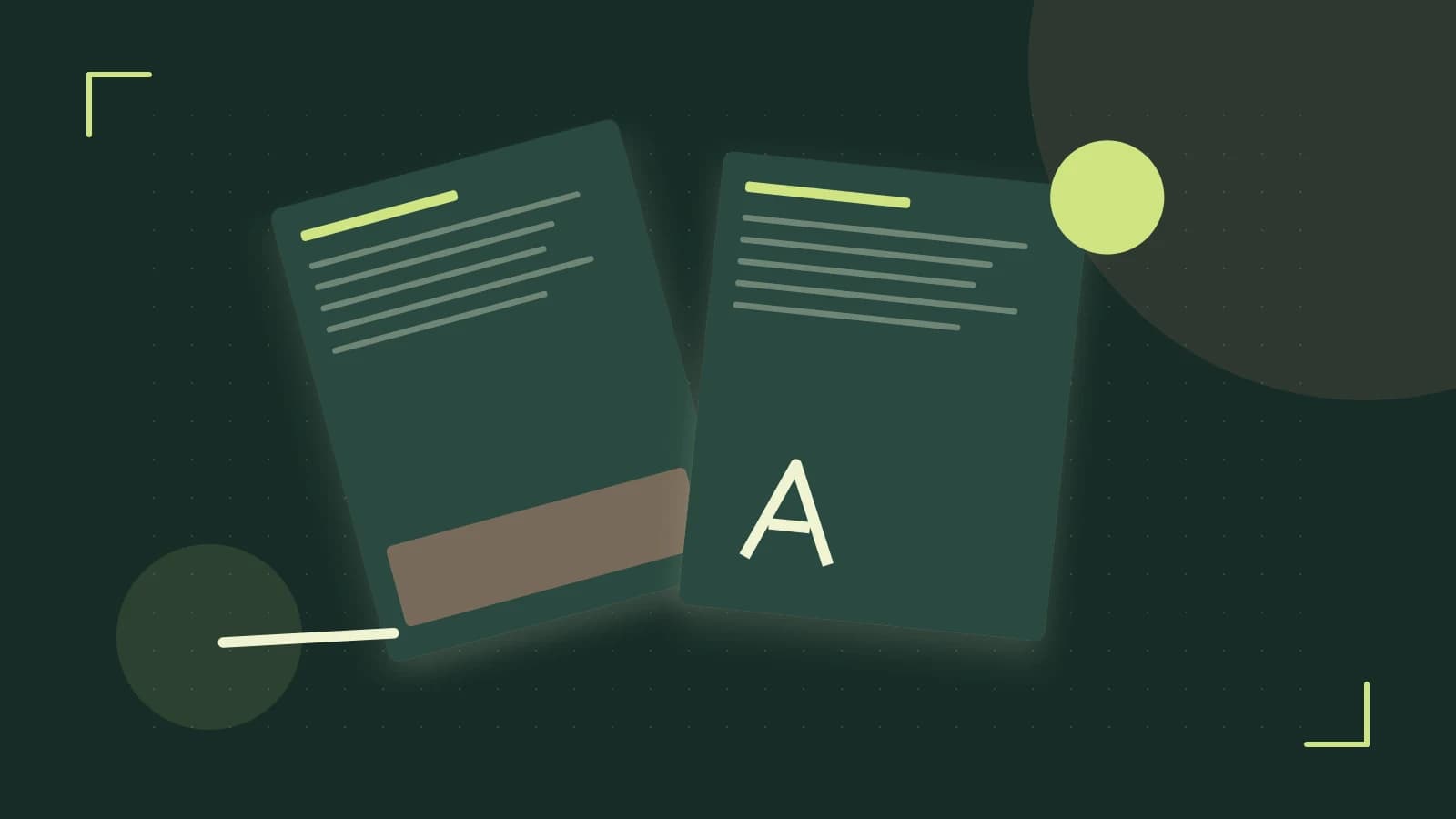 Editorial illustration of typeset pages, expressive letterform shapes and a precise editorial page grid