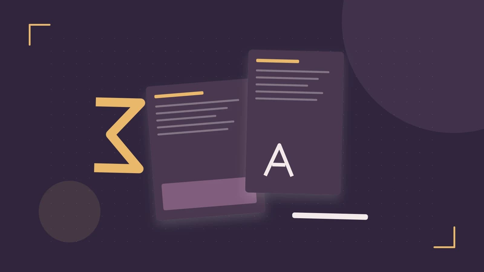 Editorial illustration of typeset pages, expressive letterform shapes and a precise editorial page grid