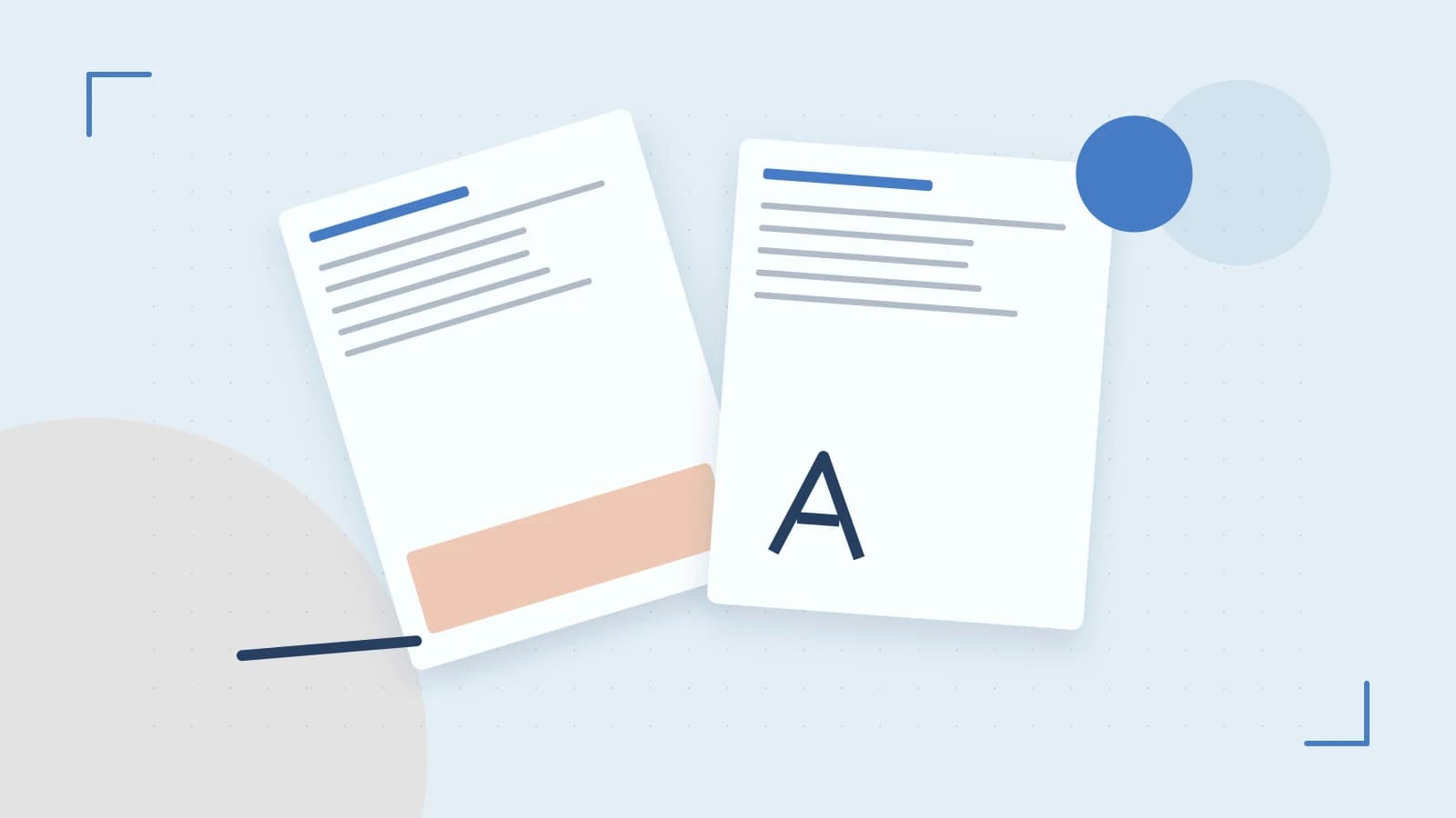Editorial illustration of typeset pages, expressive letterform shapes and a precise editorial page grid