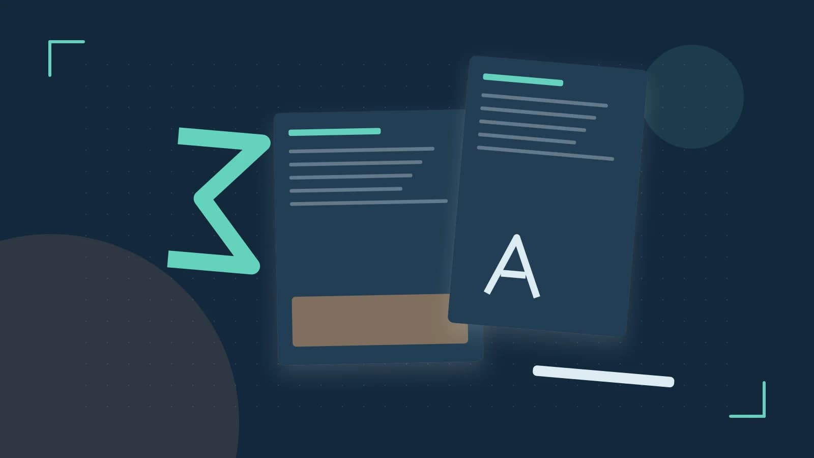 Editorial illustration of typeset pages, expressive letterform shapes and a precise editorial page grid