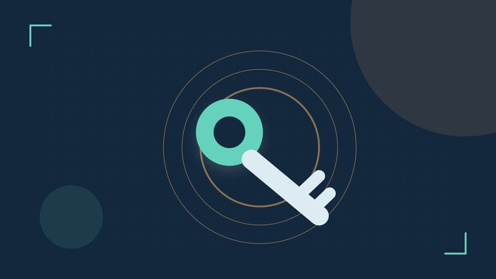 Editorial illustration of a sculpted shield, authentication key and concentric permission boundaries