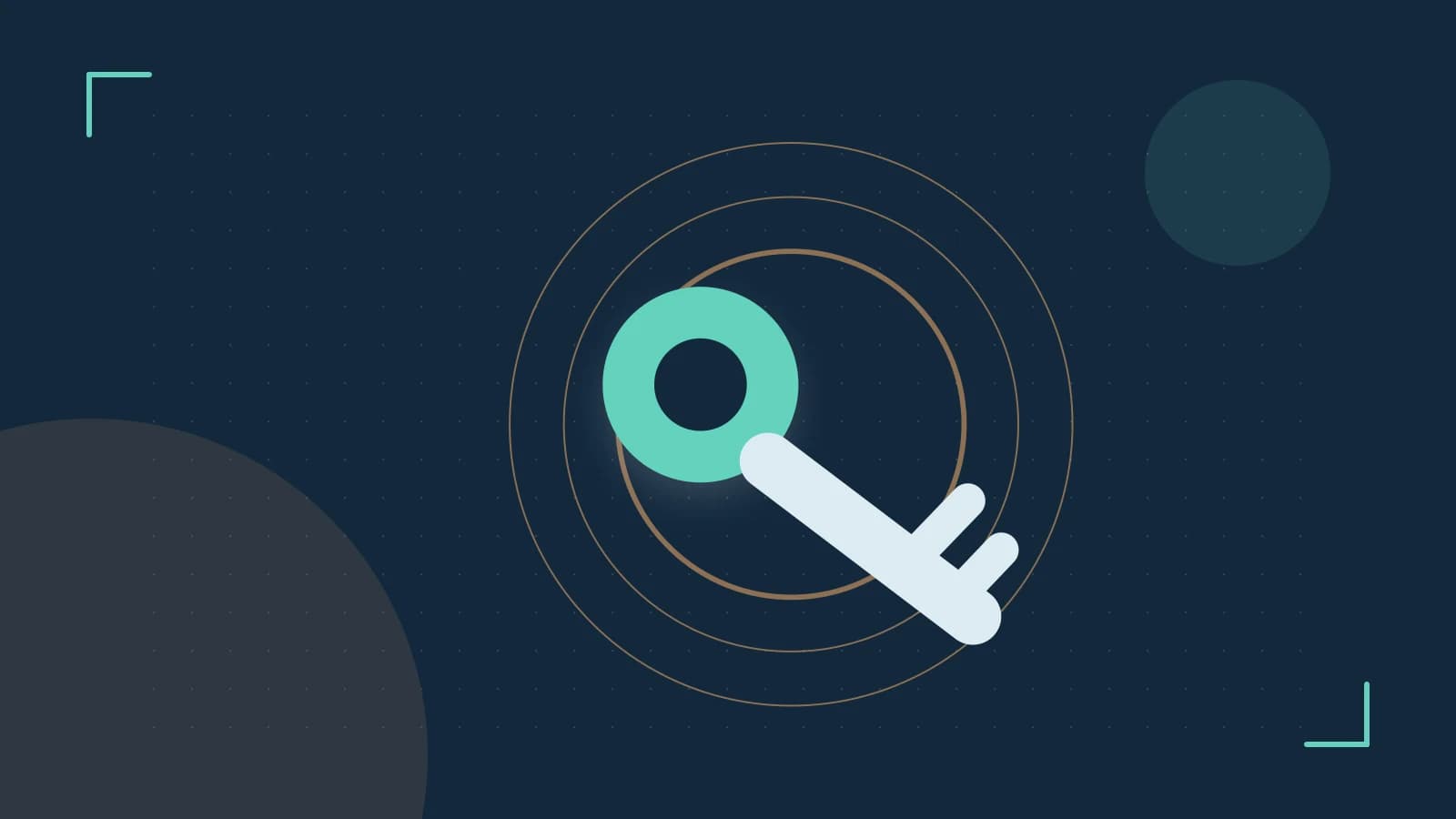 Editorial illustration of a sculpted shield, authentication key and concentric permission boundaries
