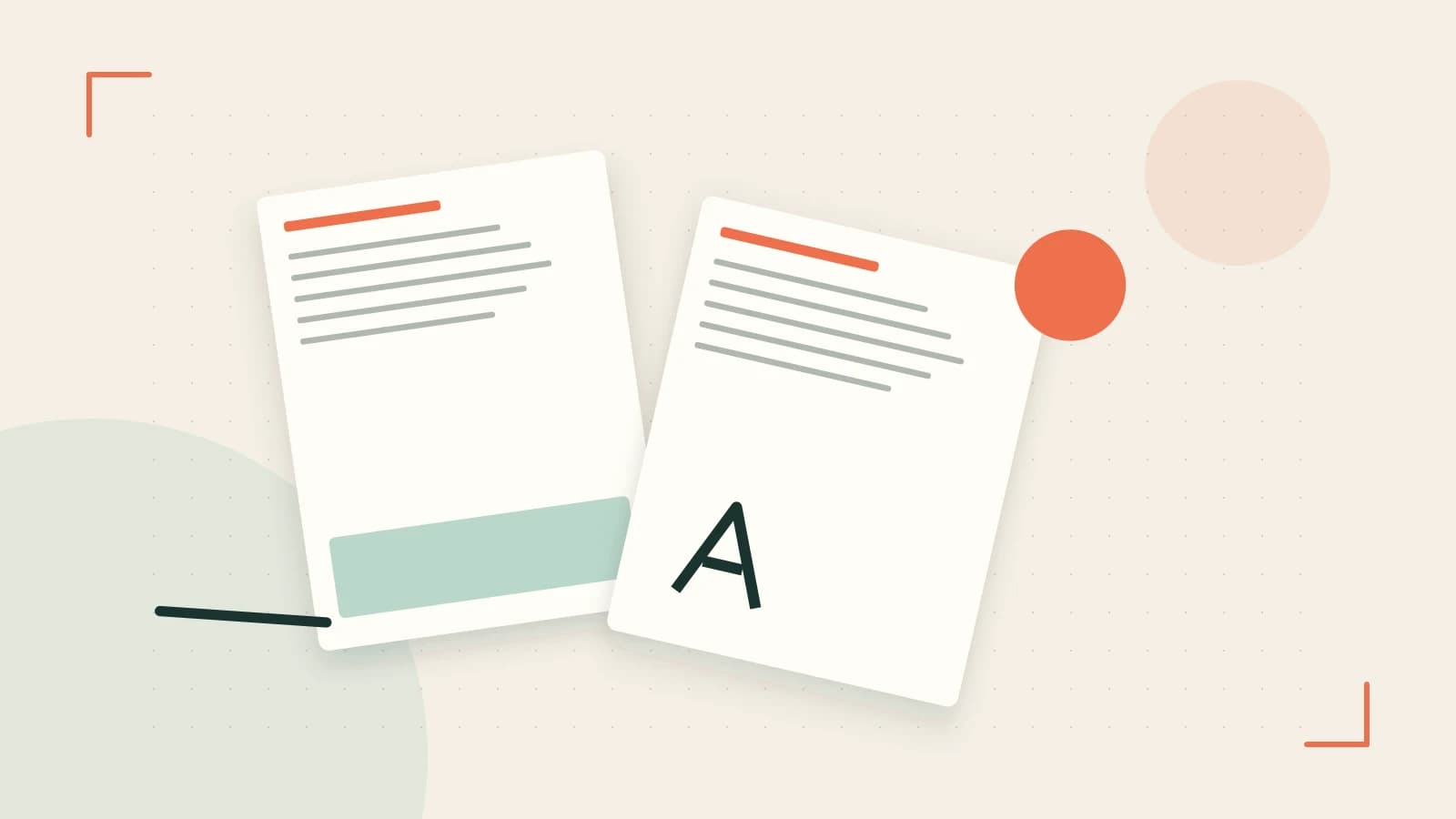 Editorial illustration of typeset pages, expressive letterform shapes and a precise editorial page grid