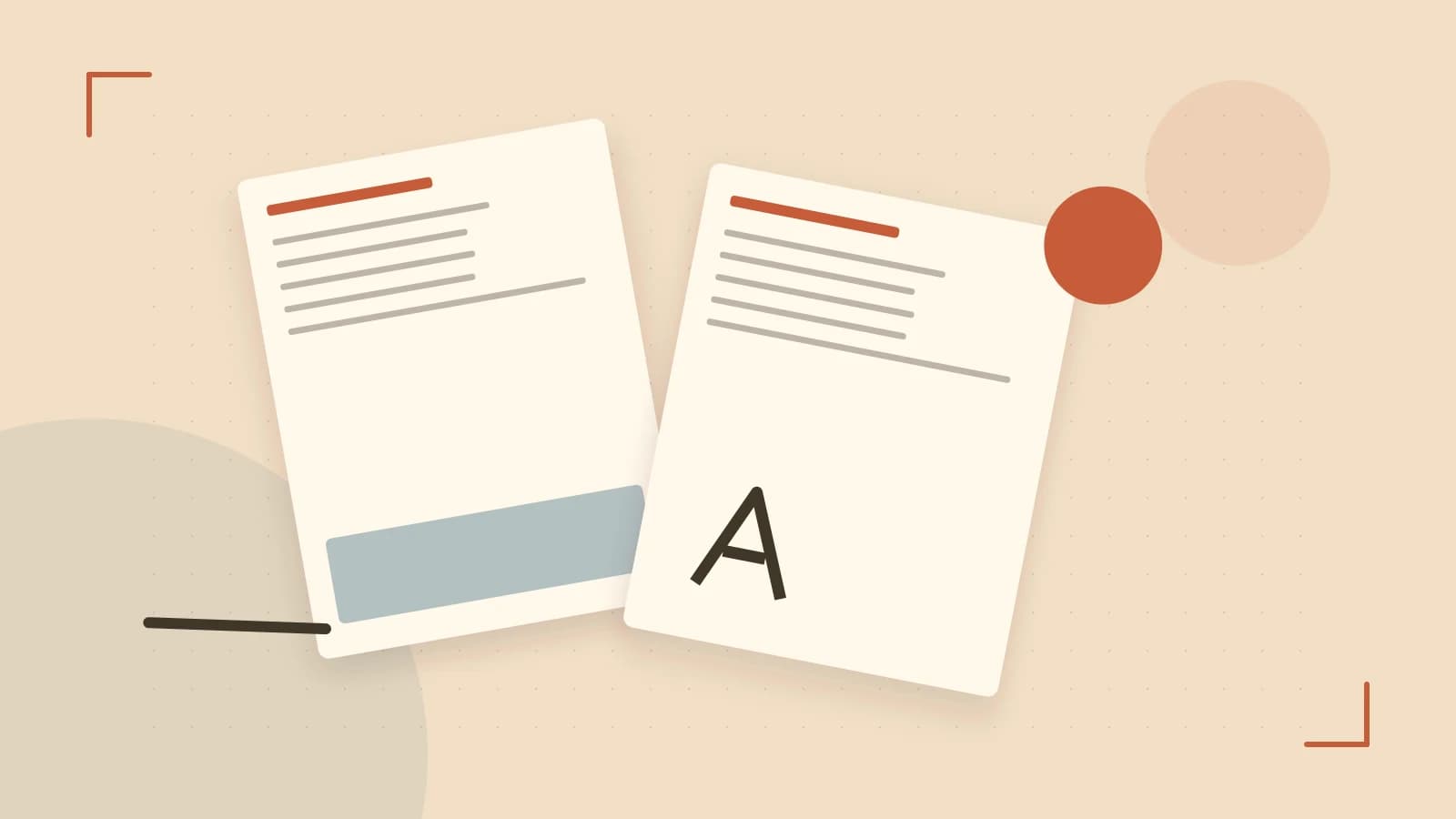 Editorial illustration of typeset pages, expressive letterform shapes and a precise editorial page grid