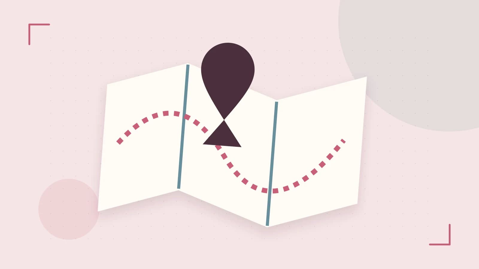Editorial illustration of an editorial globe with meridians and layered geographic shapes