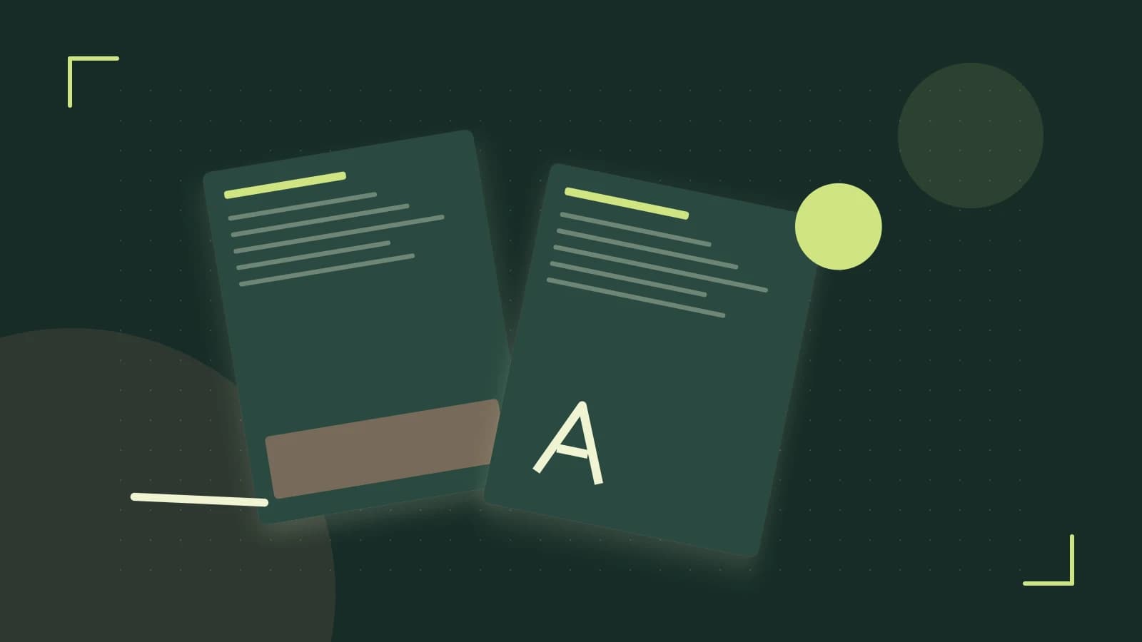 Editorial illustration of typeset pages, expressive letterform shapes and a precise editorial page grid