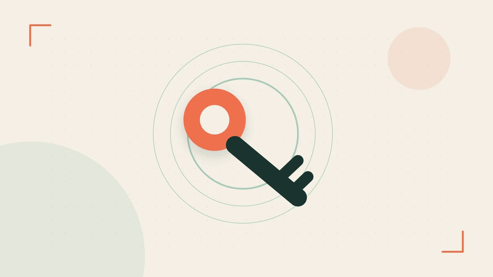 Editorial illustration of a sculpted shield, authentication key and concentric permission boundaries