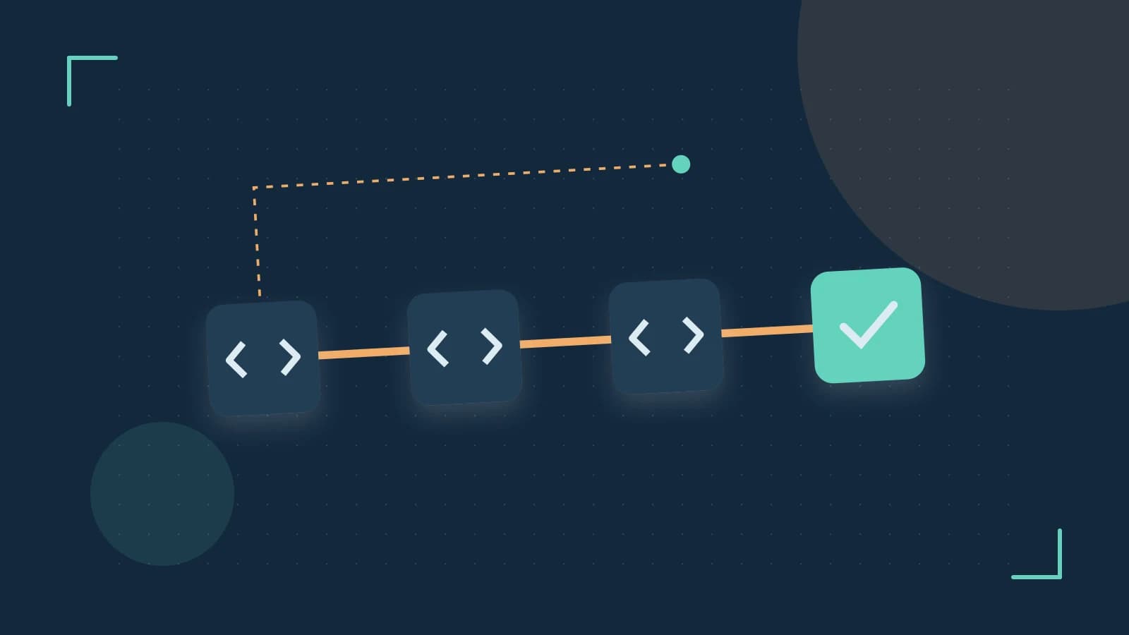 Editorial illustration of cloud infrastructure, connected server racks and an orbital service map